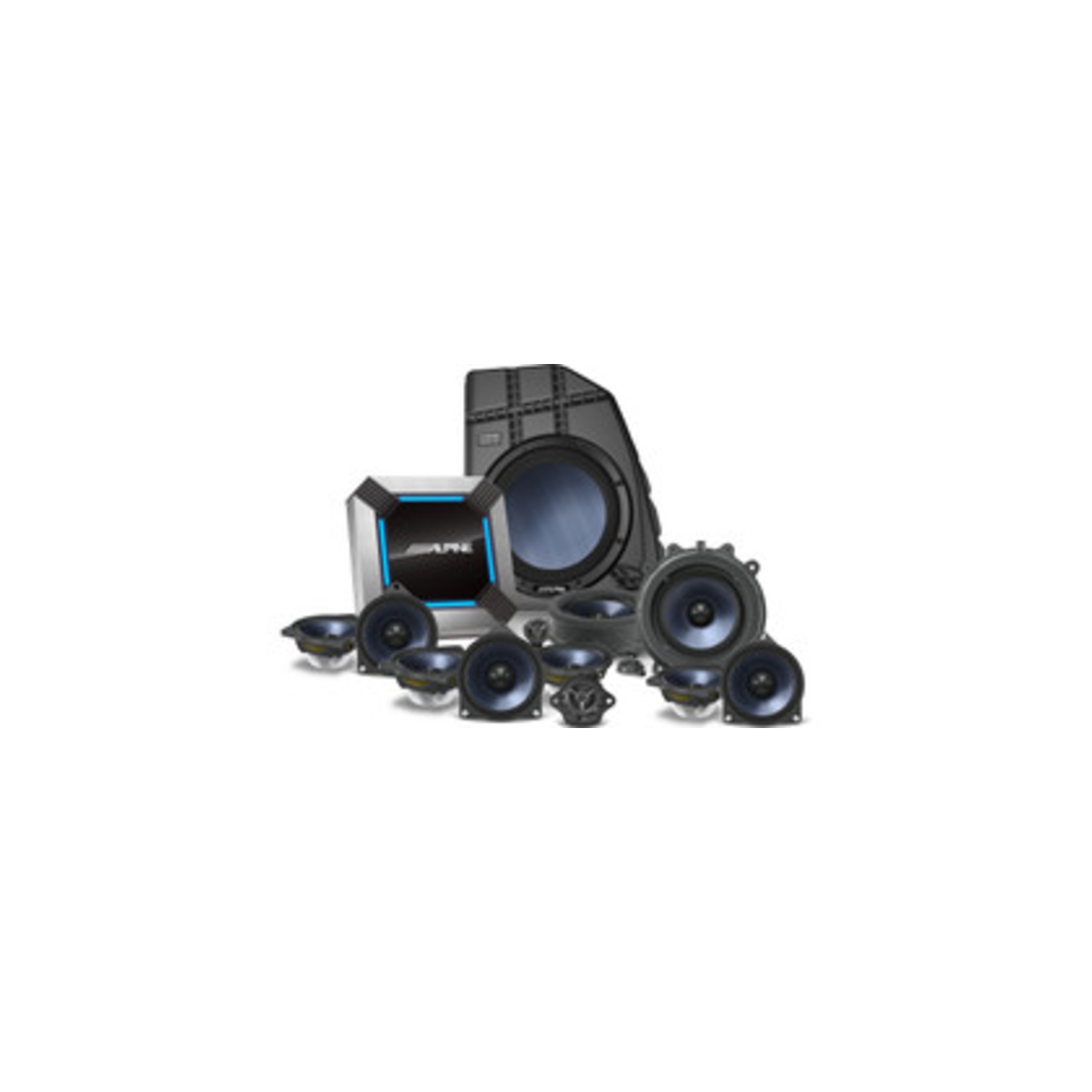 Alpine PSS-TSLA-223P 13-Speaker Sound System Upgrade for the 2022-Up Tesla Model 3 with Factory Premium Audio
