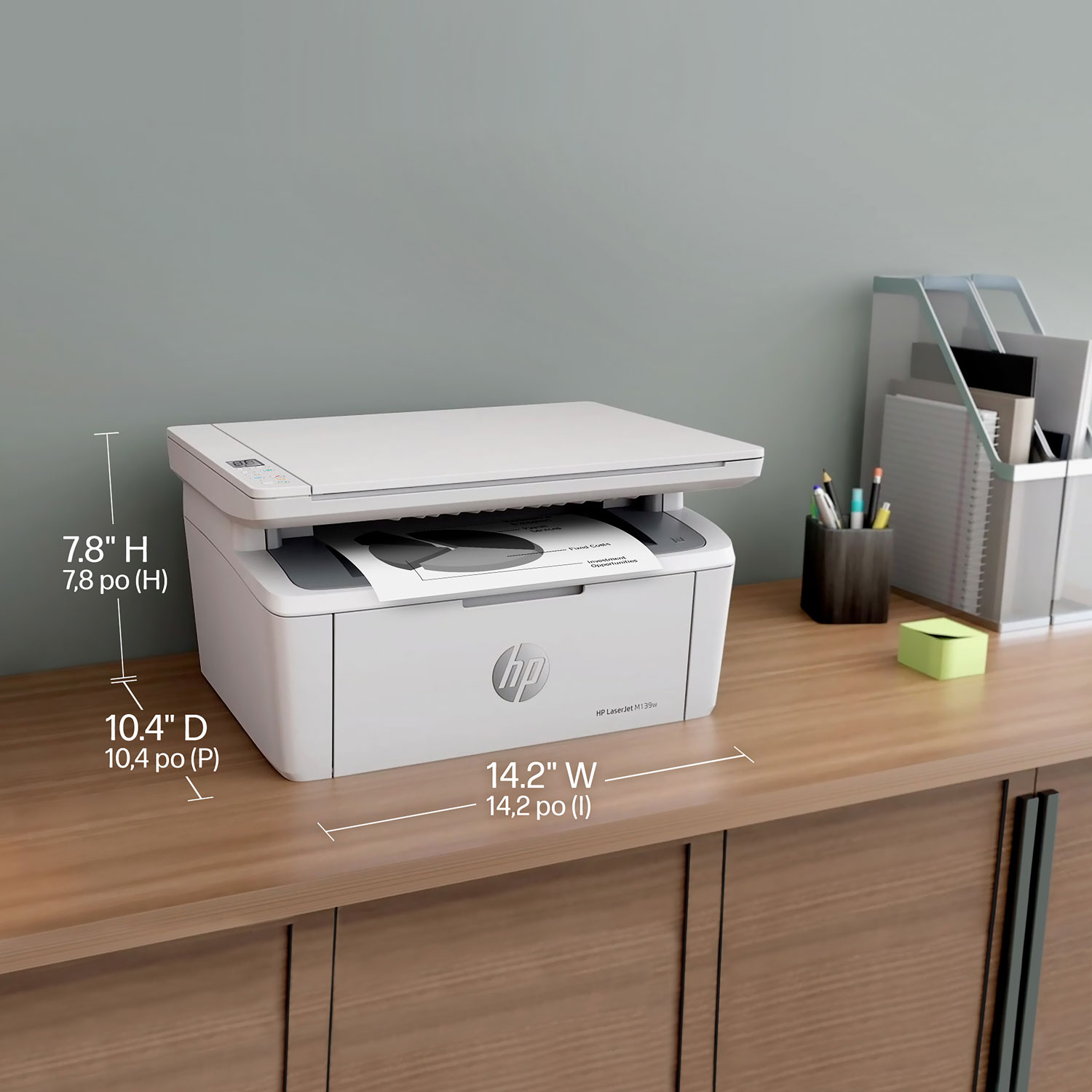 HP M139w Wireless All-In-One Laser Printer - White