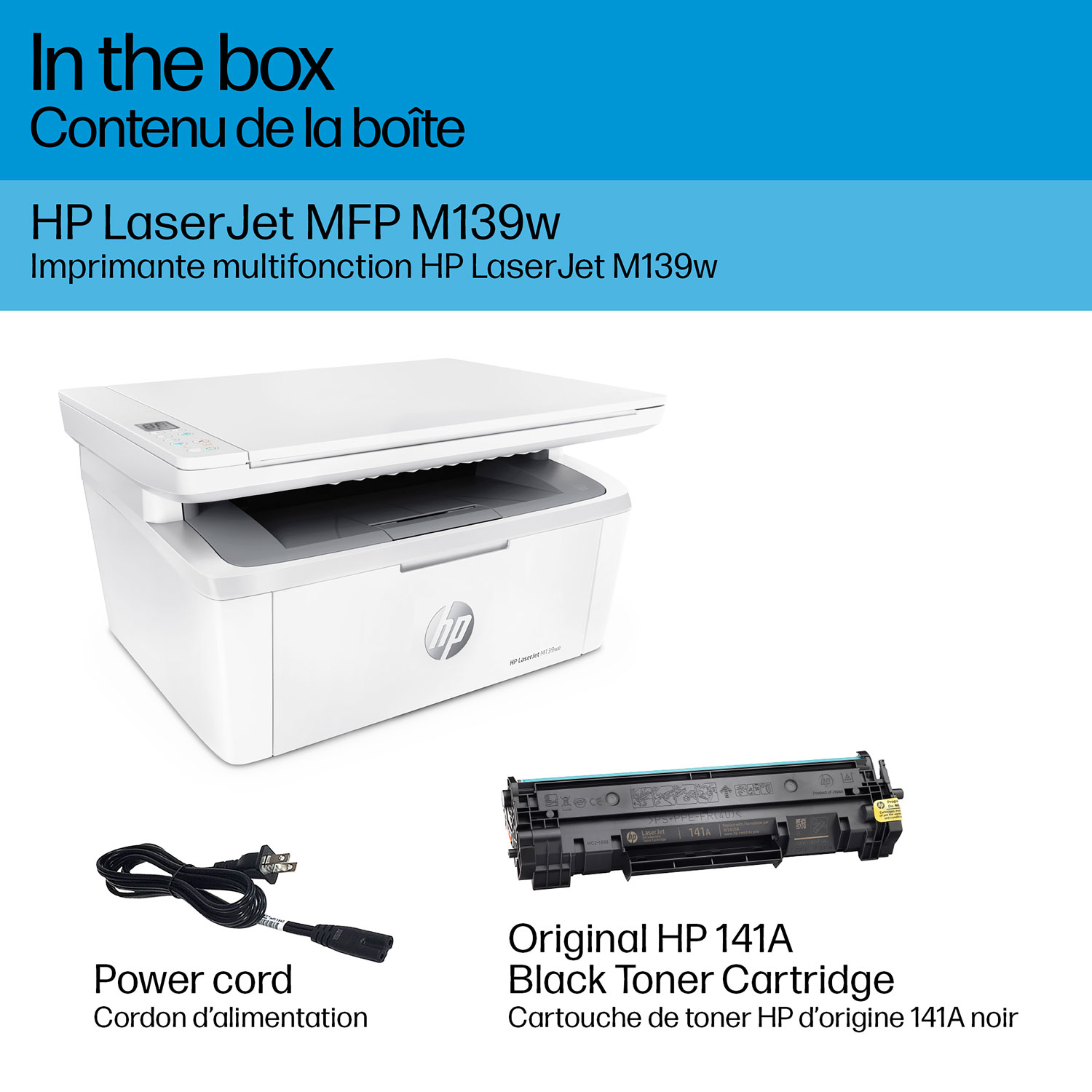HP M139w Wireless All-In-One Laser Printer - White