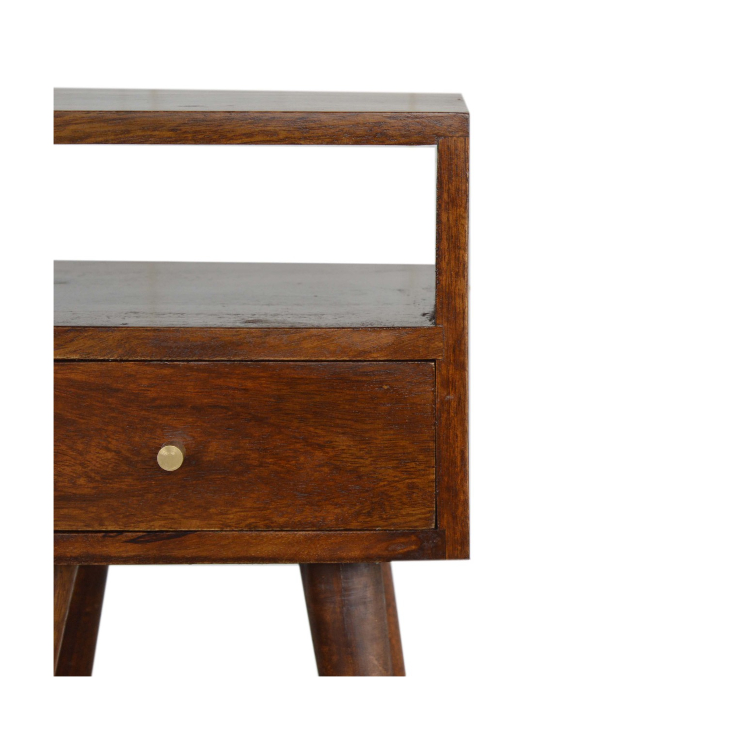 Artisan Furniture Solid Wood Mini Nightstand In Chestnut Finish