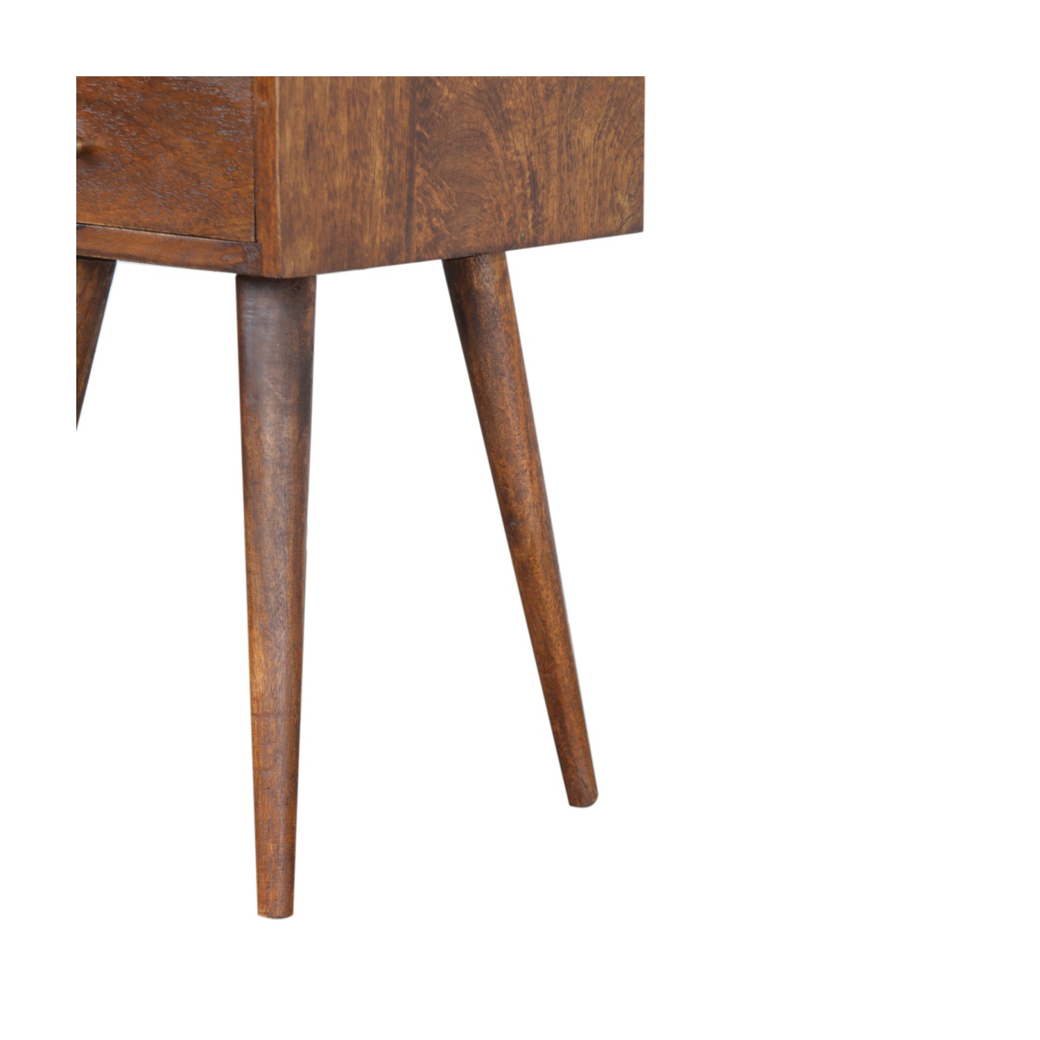 Artisan Furniture Solid Wood Mini Nightstand In Chestnut Finish