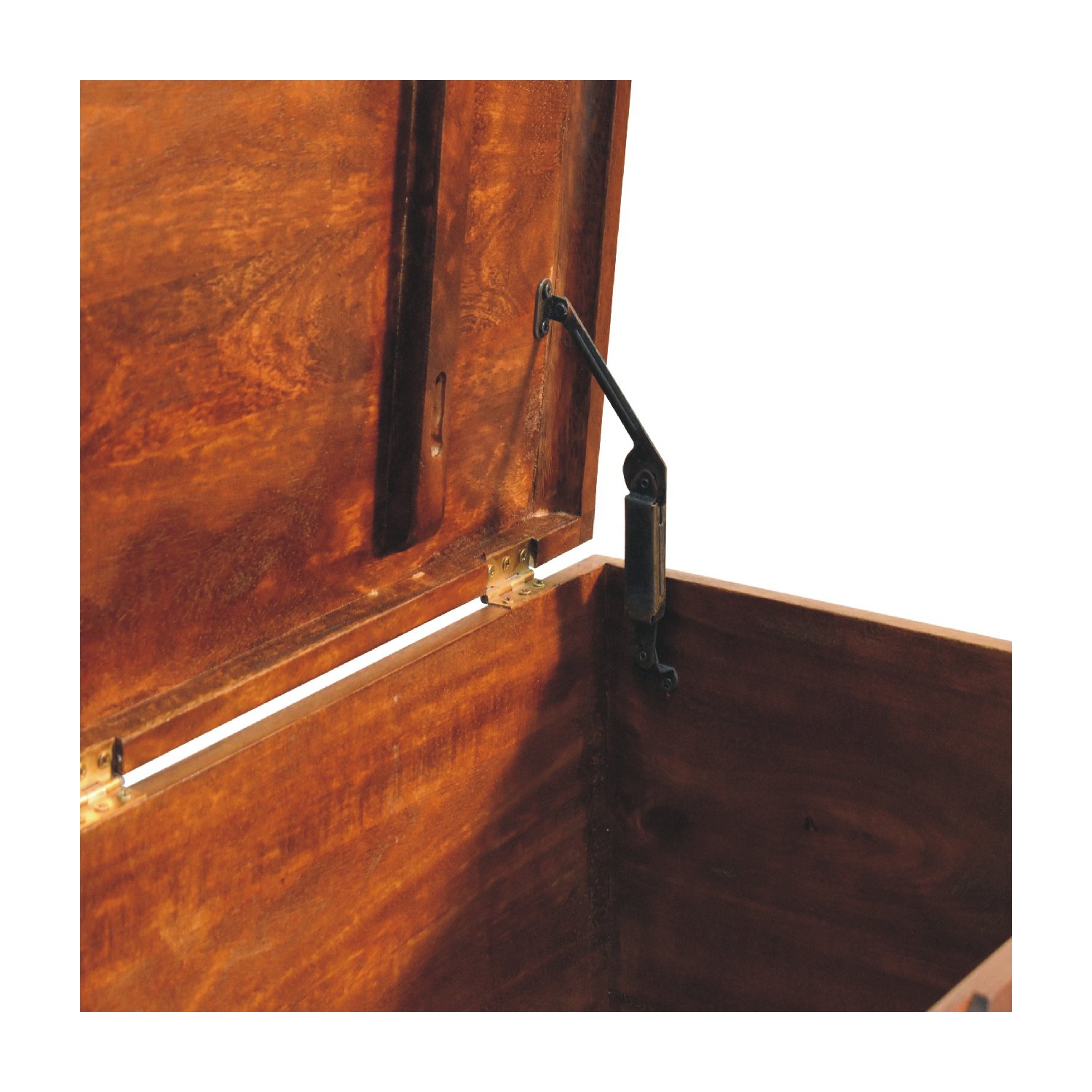 Boîte de couverture en bois massif incurvé marron d’Artisan Furniture