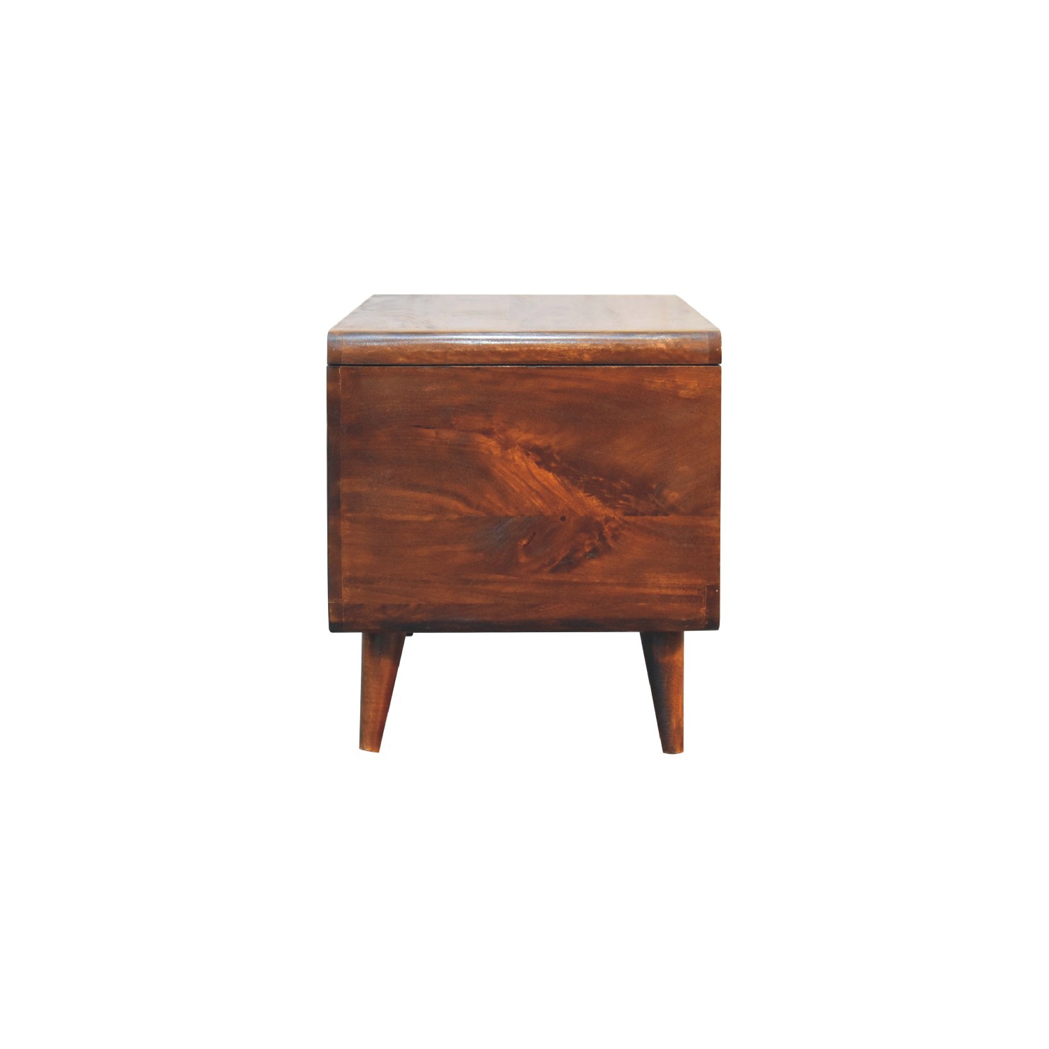 Boîte de couverture en bois massif incurvé marron d’Artisan Furniture