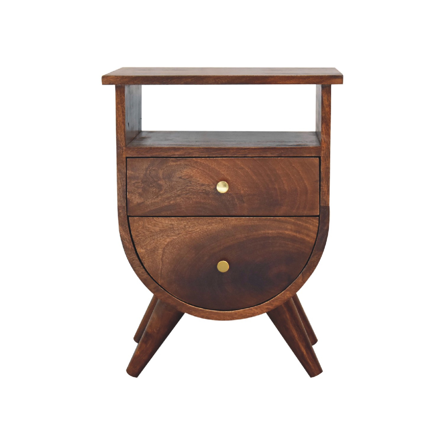 Artisan Furniture Solid Wood Split Nightstand In Chestnut Finish