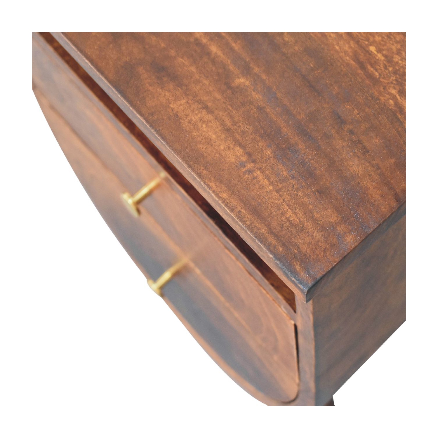 Artisan Furniture Solid Wood Split Nightstand In Chestnut Finish