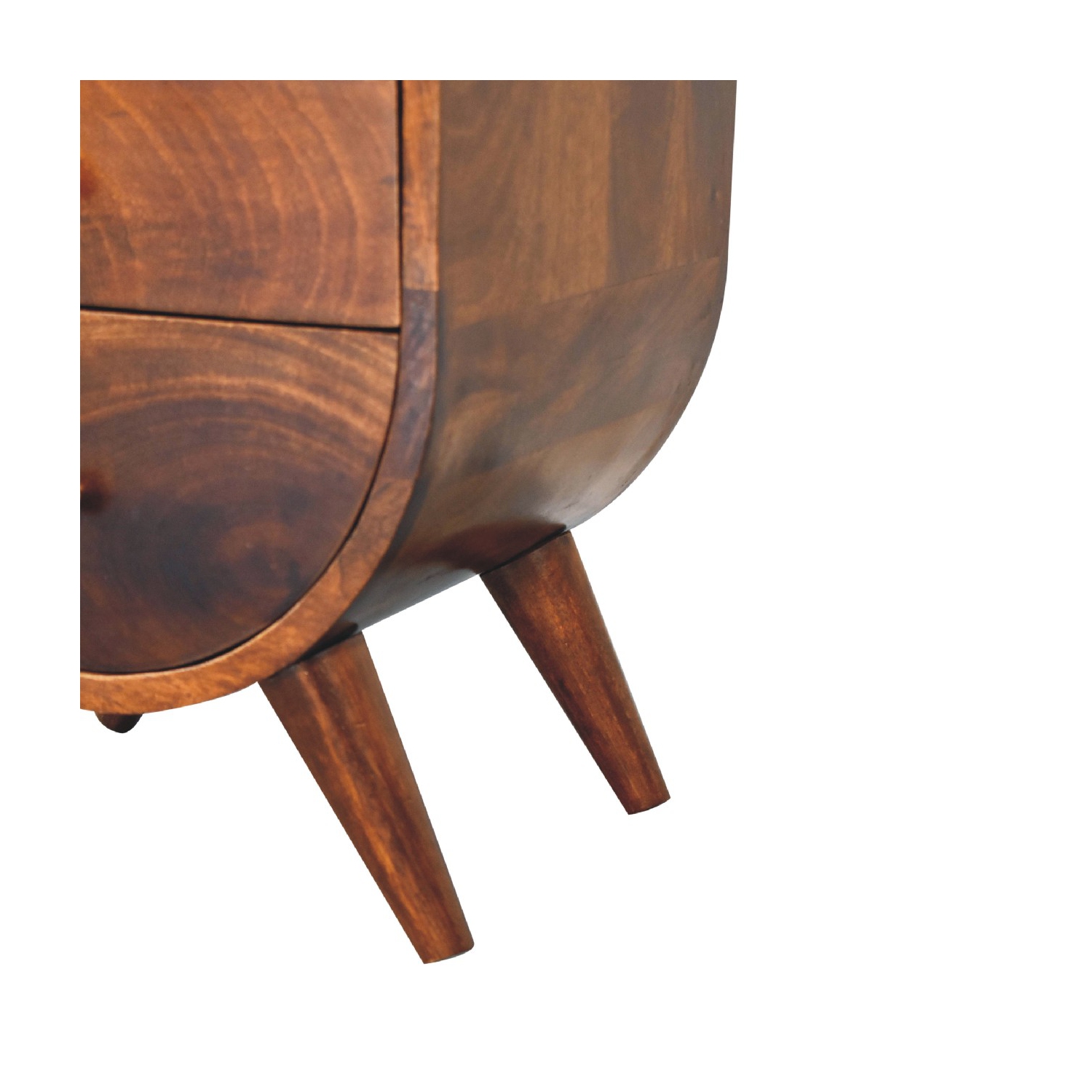 Artisan Furniture Solid Wood Split Nightstand In Chestnut Finish