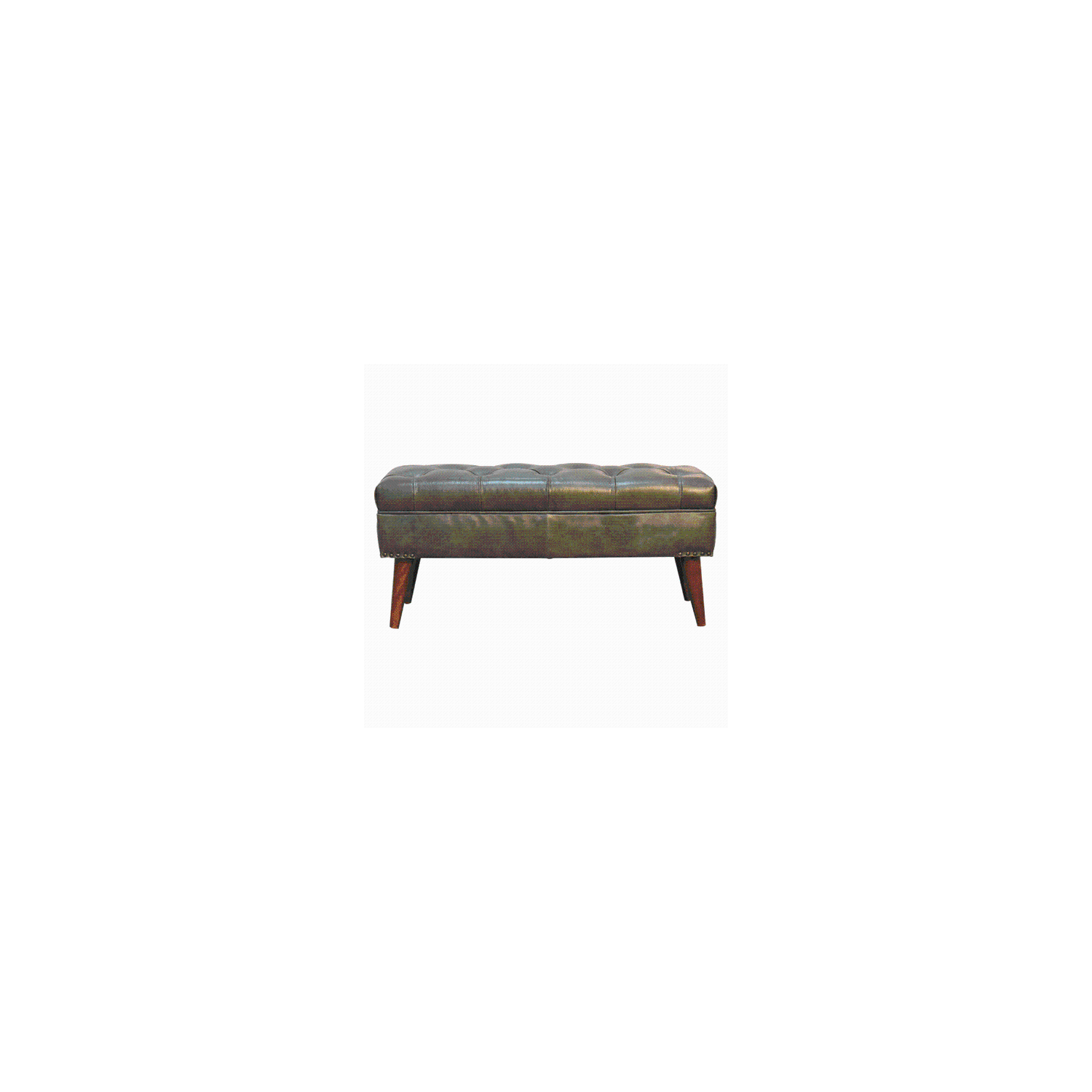 Artisan Furniture Solid Wood Harbour Green Bench In chestnut finish