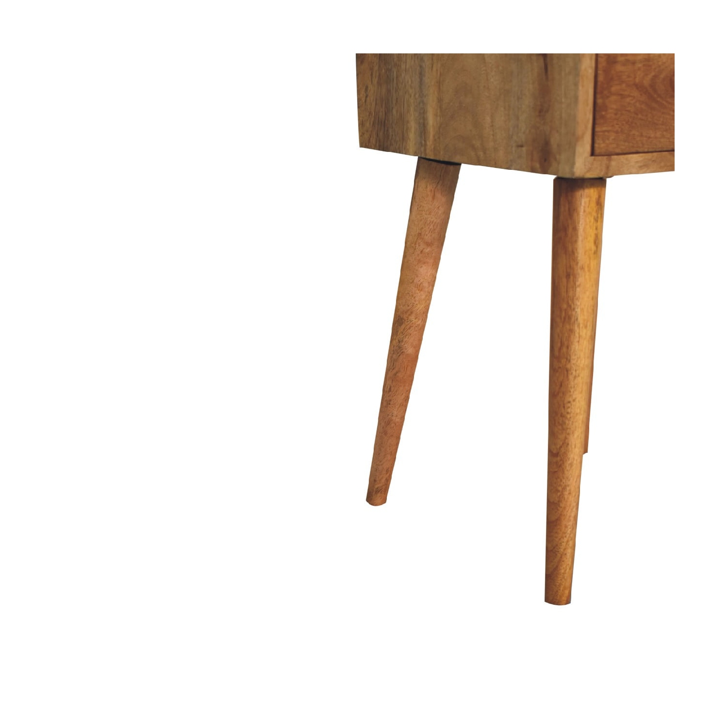 Artisan Furniture Solid Wood Mini 2 Drawer Nightstand In Oak-ish Finish