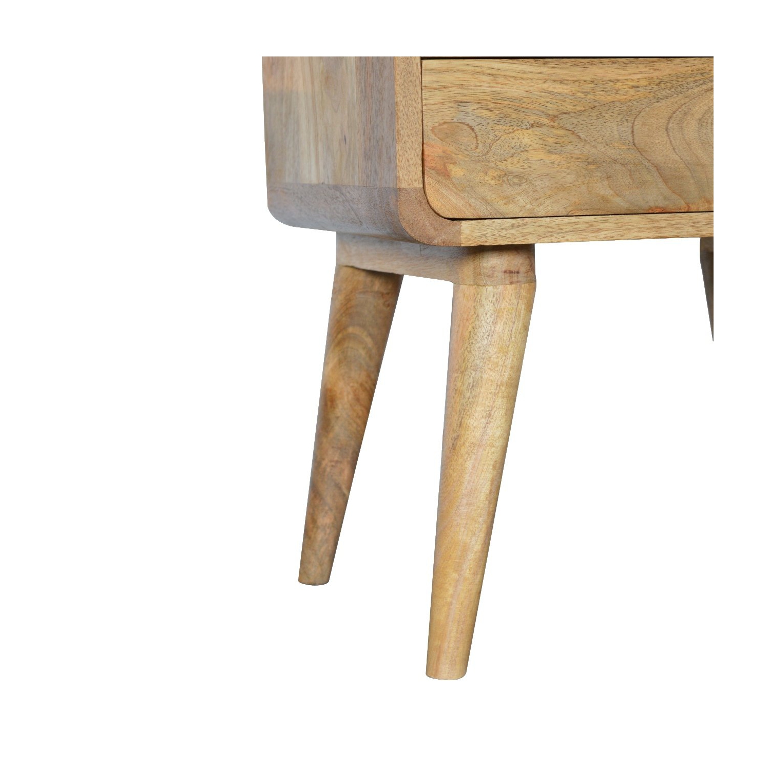 Artisan Furniture Solid Wood Curved Oak-ish Nightstand