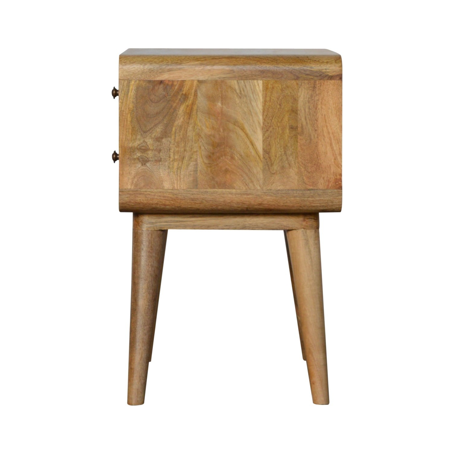 Artisan Furniture Solid Wood Curved Oak-ish Nightstand