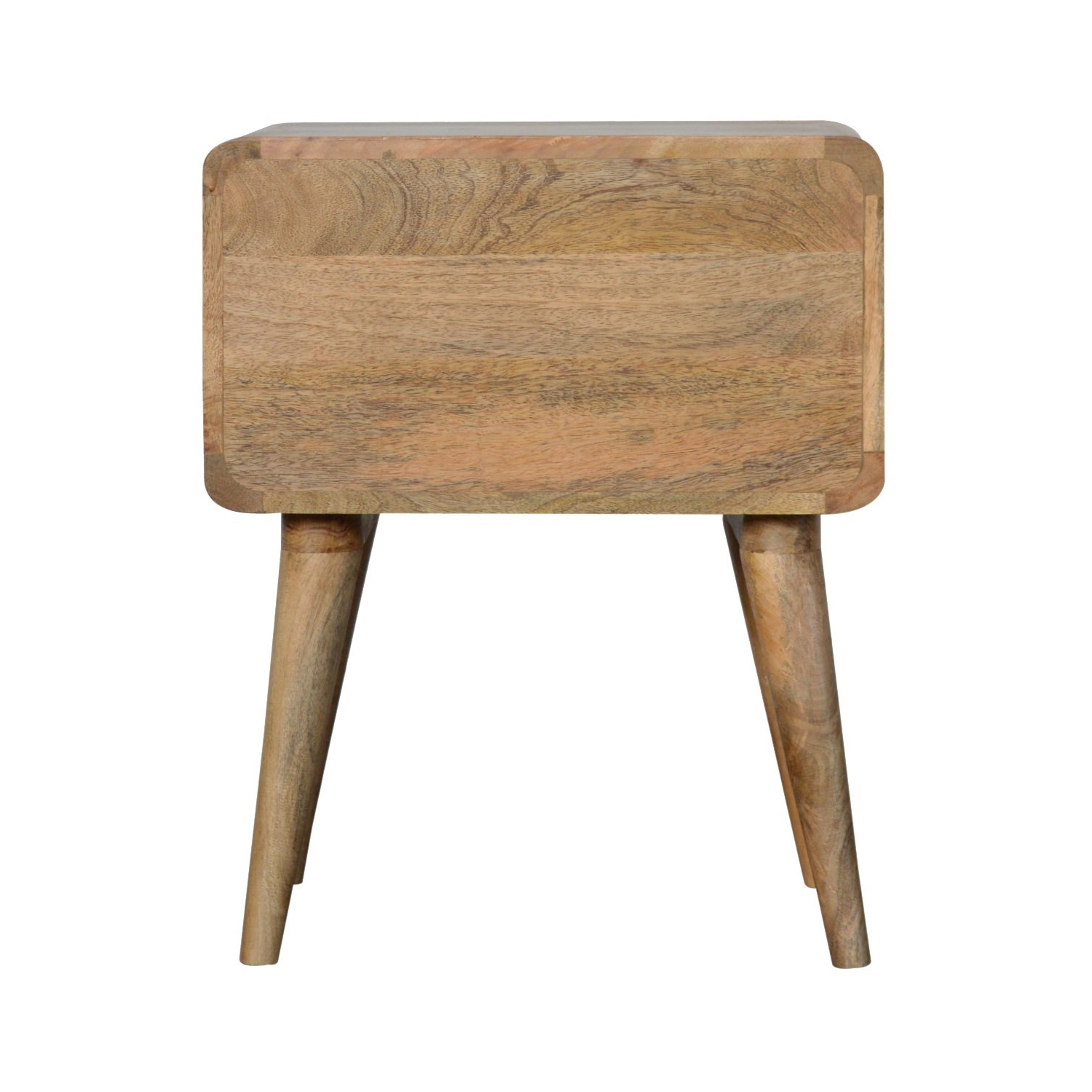 Artisan Furniture Solid Wood Curved Oak-ish Nightstand