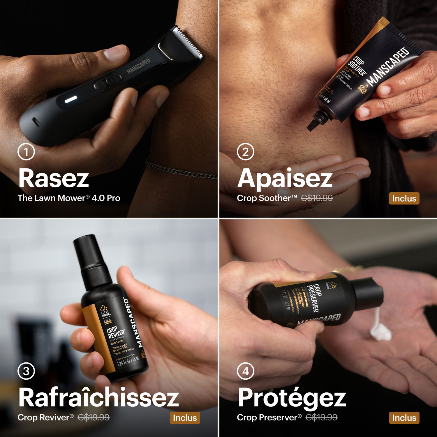 Trousse haut de gamme avec tondeuse sans fil Lawn Mower 4.0 Pro de Manscaped