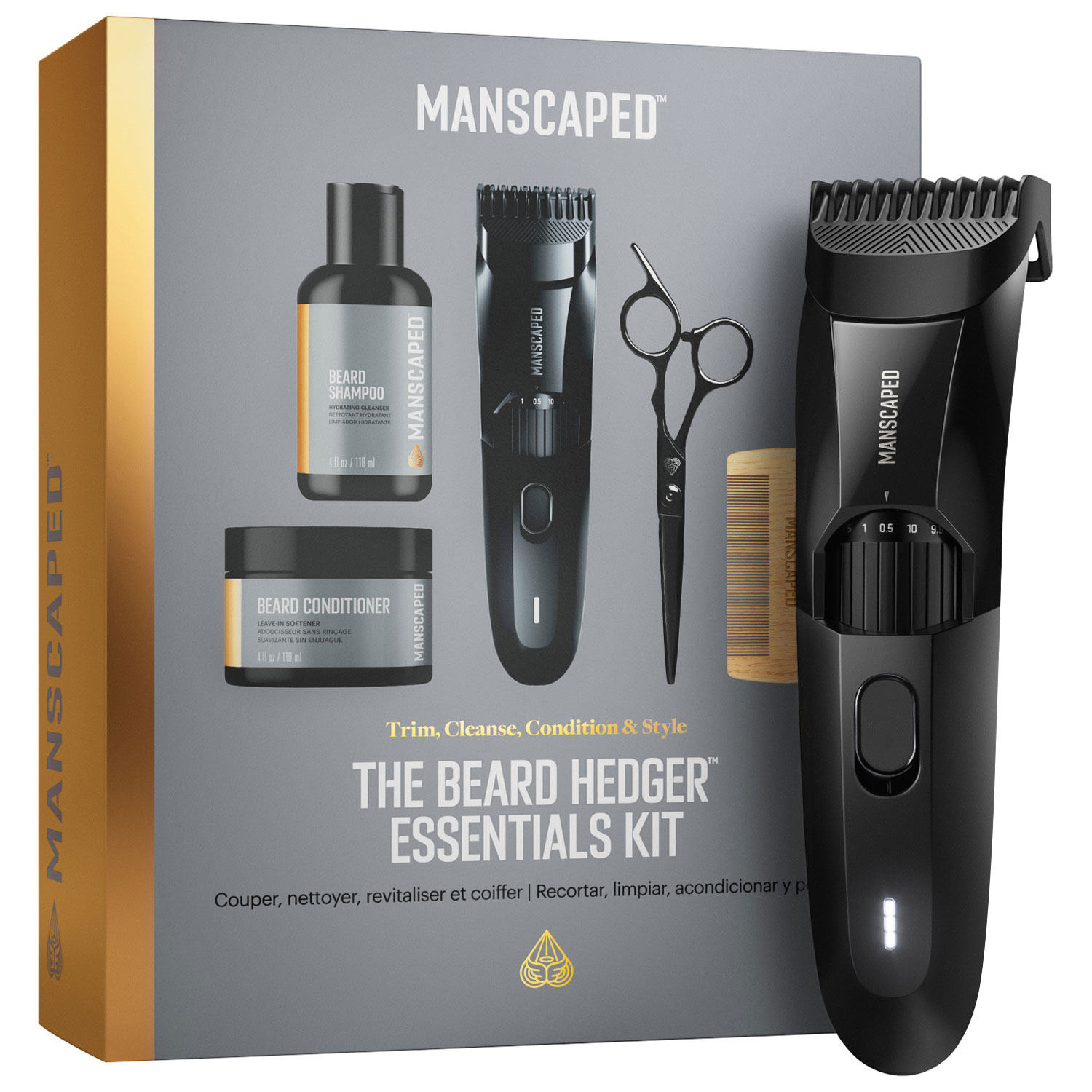 Trousse essentielle avec tondeuse sans fil Beard Hedger de Manscaped