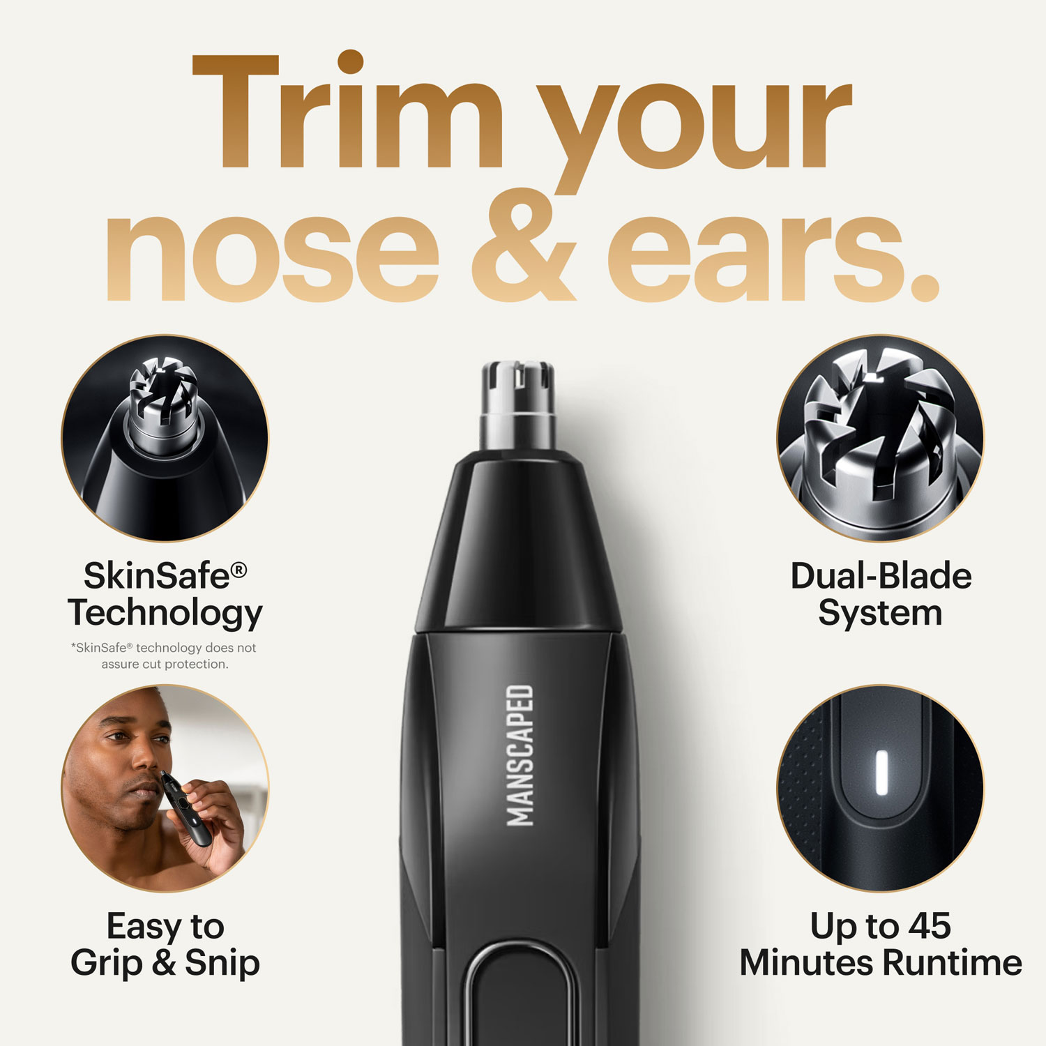 Manscaped Weed Whacker 2.0 Electric Nose & Ear Hair Trimmer