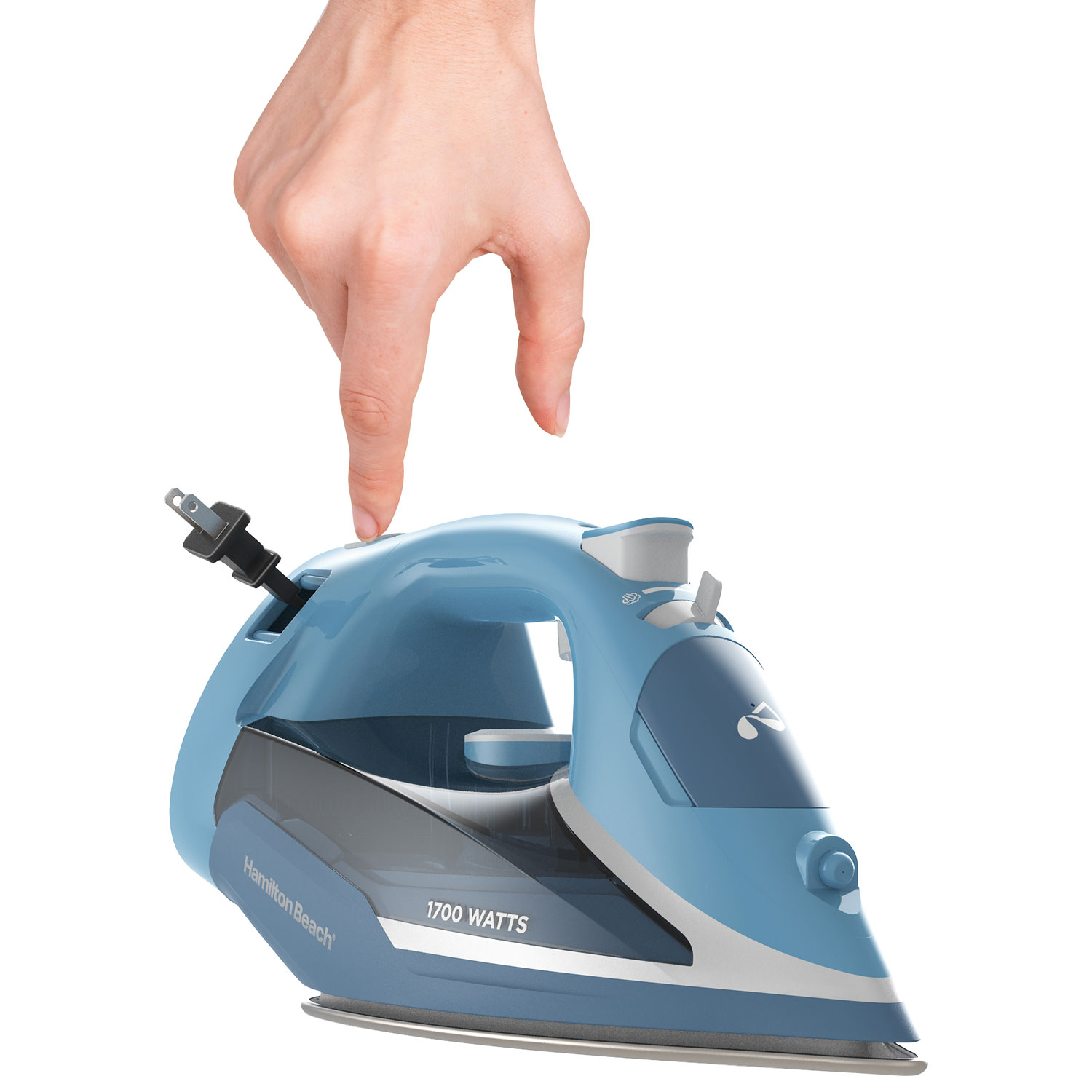 Hamilton Beach 1700W Retractable Cord Steam Iron - Stainless Steel