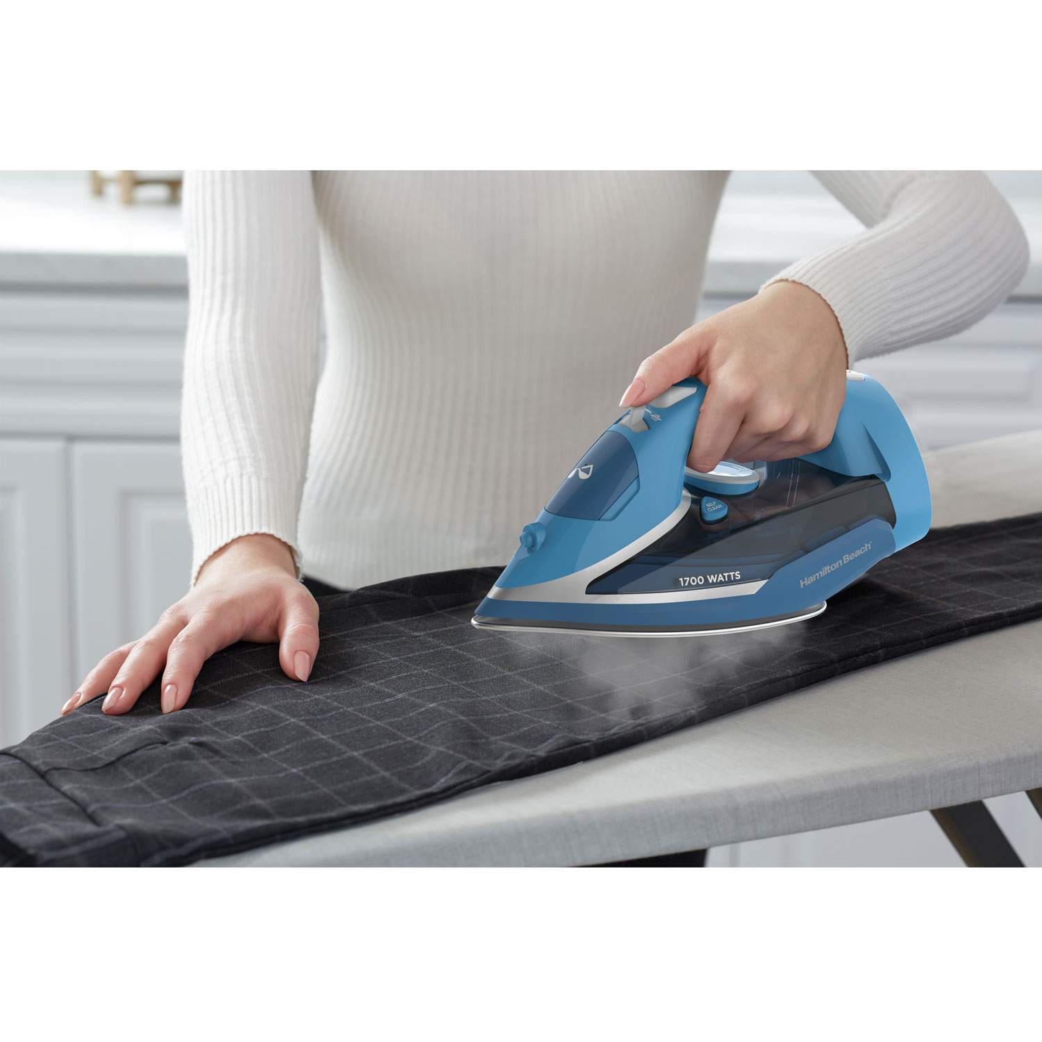 Hamilton Beach 1700W Retractable Cord Steam Iron - Stainless Steel