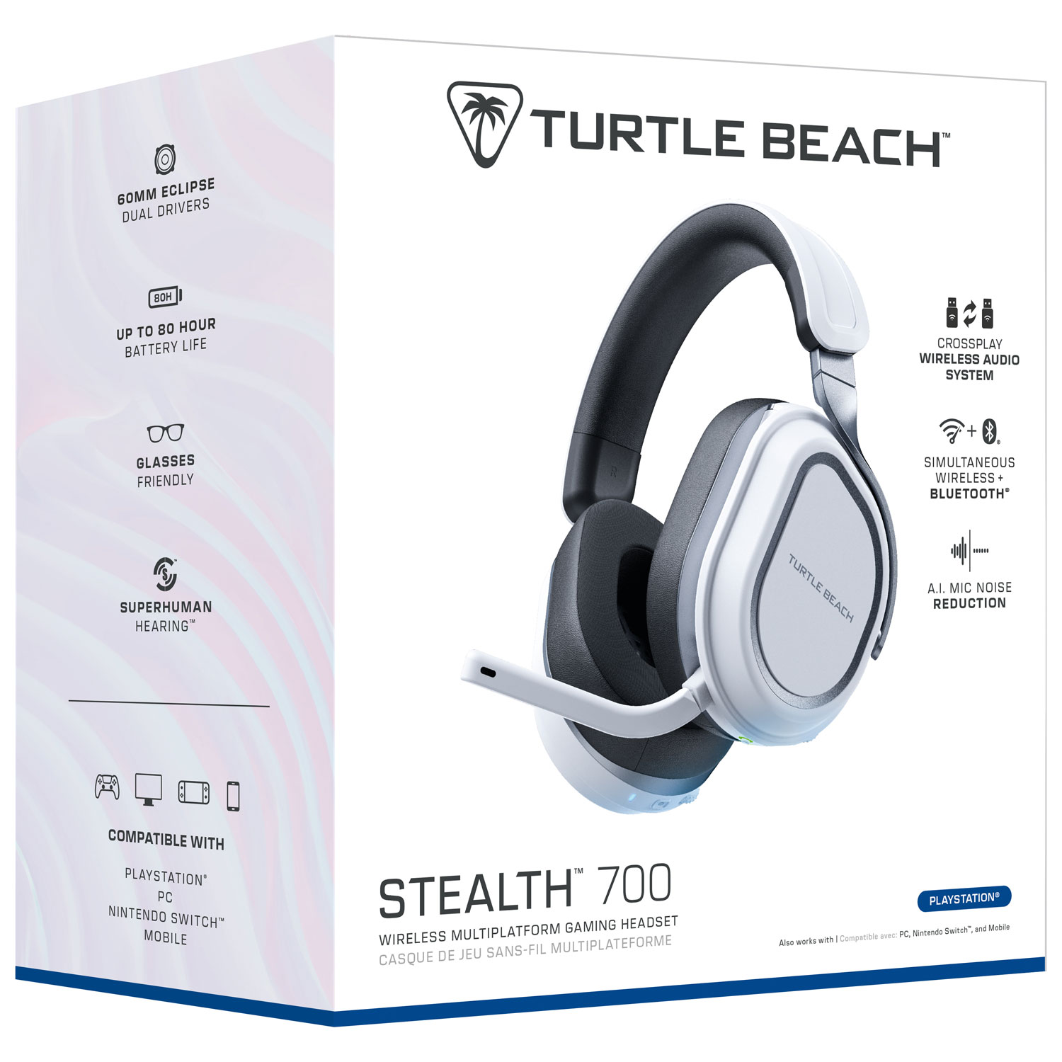 Turtle Beach Stealth 700 Wireless Gaming Headset for PS5/PS4 - White