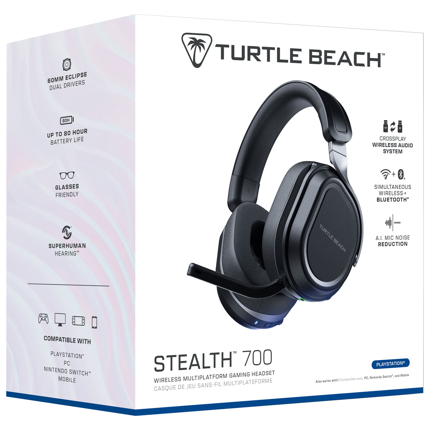 Casque de jeu sans fil Stealth 700 de Turtle Beach pour PS5/PS4 - Noir