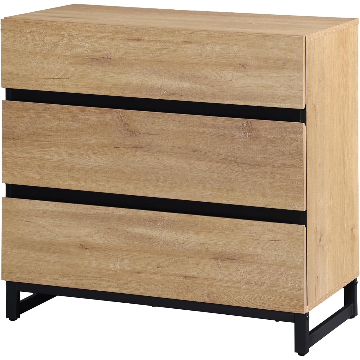 WAMPAT Dresser for Bedroom, Closet Organizers and Storage with 3 Drawers, Chest of Drawers for Living Room, Hallway, Entryway, Oak