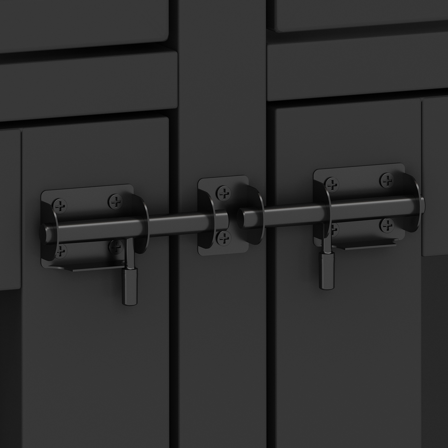 Famapy Large Double-Door Dog Crate Cabinet with Drawers and Spacious Compartments Black