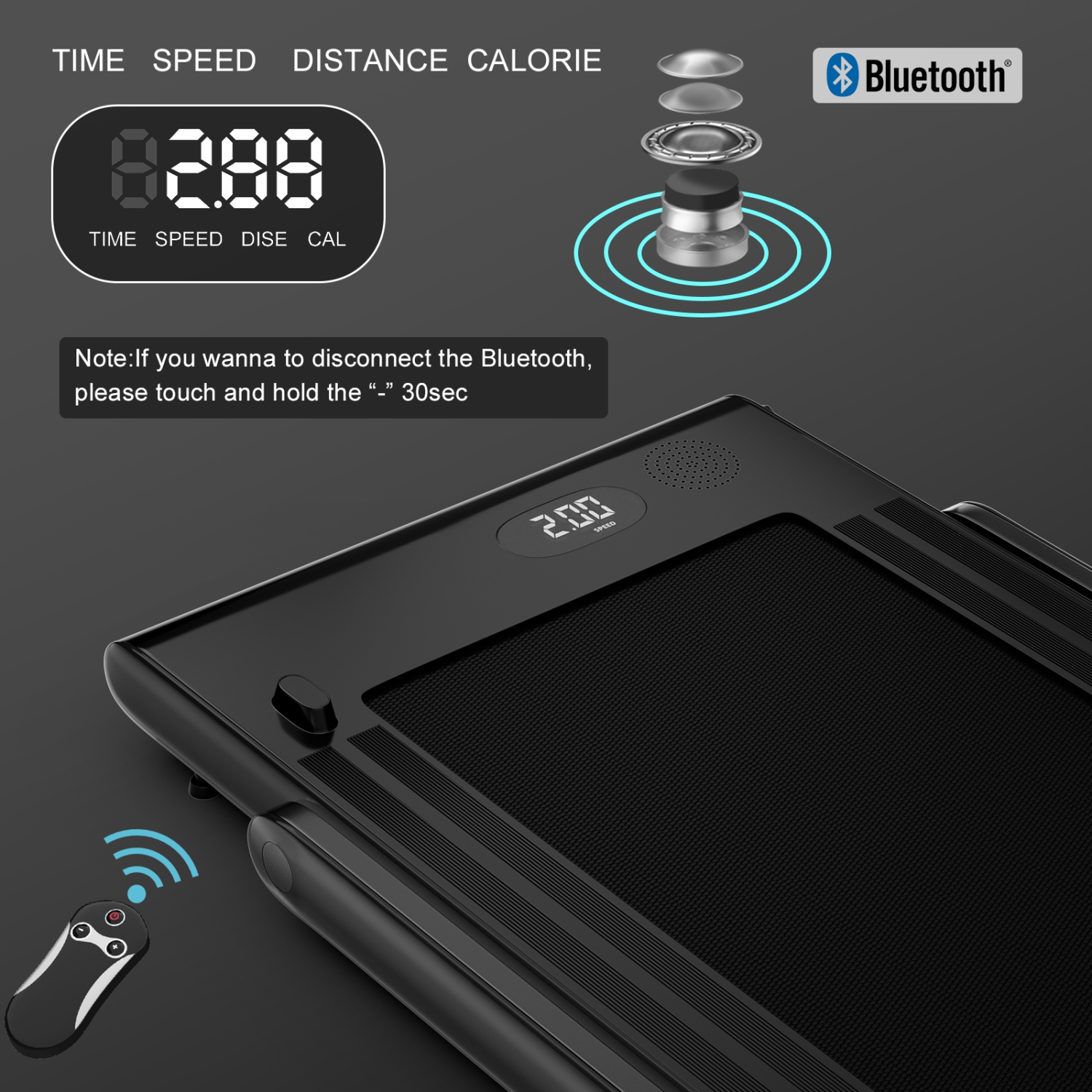 Tapis roulant 2-en-1 de Superfit, tapis roulants pliables 2,5&nbsp;HP pour bureau à domicile avec APPLICATION intelligente, télécommande, écran DEL,