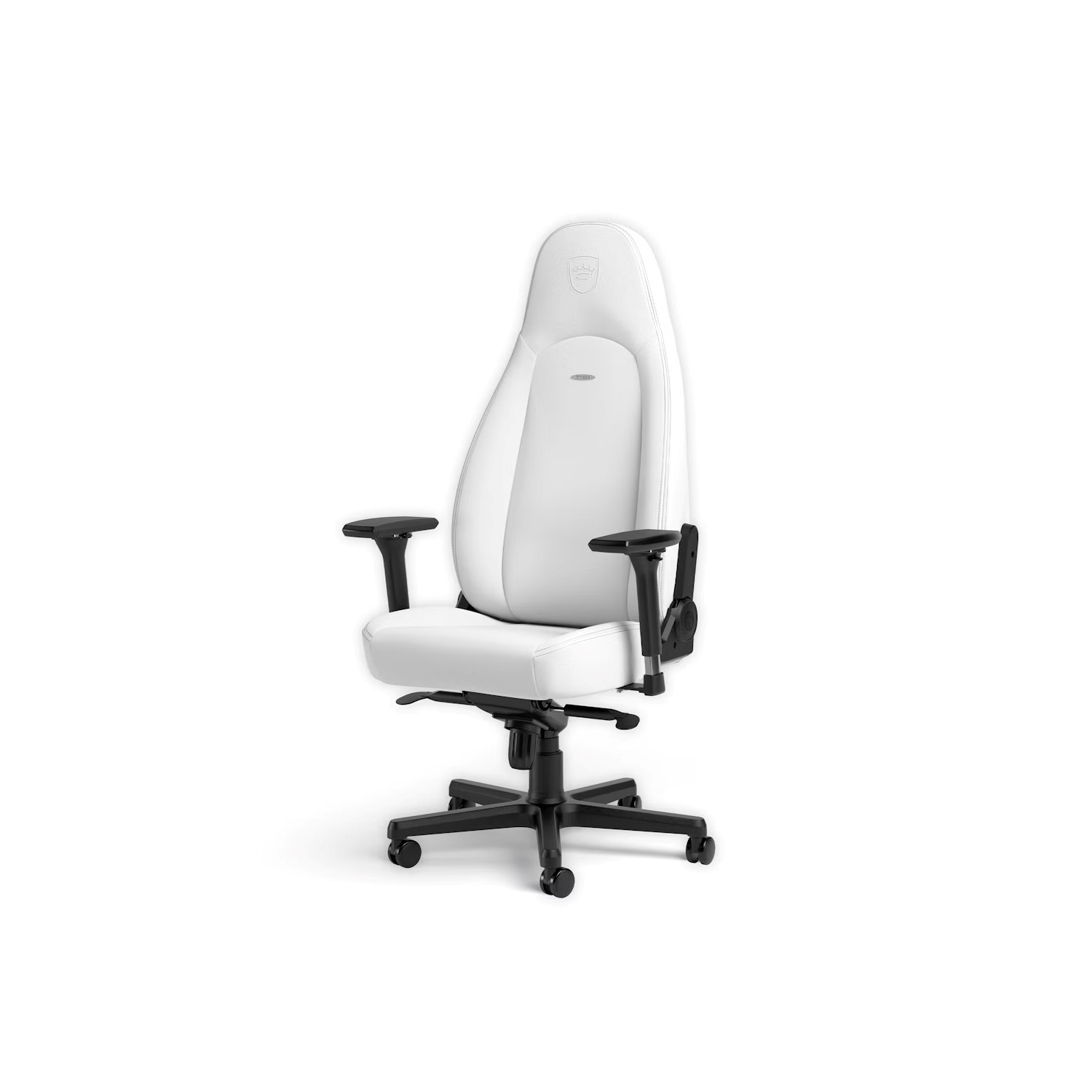noblechairs ICON Premium Gaming and Office Chair - Superior Ergonomics, Tilt Faux Vegan Leather, Supports up to 150 kg, White Edition