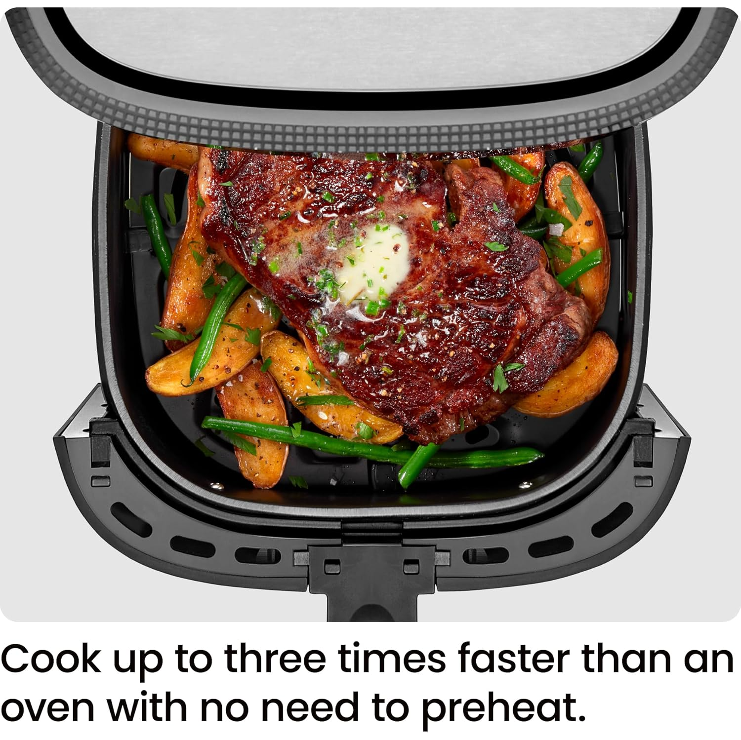 Chefman TurboFry Touch Air Fryer, 5Qt Family Size, One Touch Digital Control Presets, French Fries, Chicken, Meat, Fish, Nonstick Dishwasher-Safe