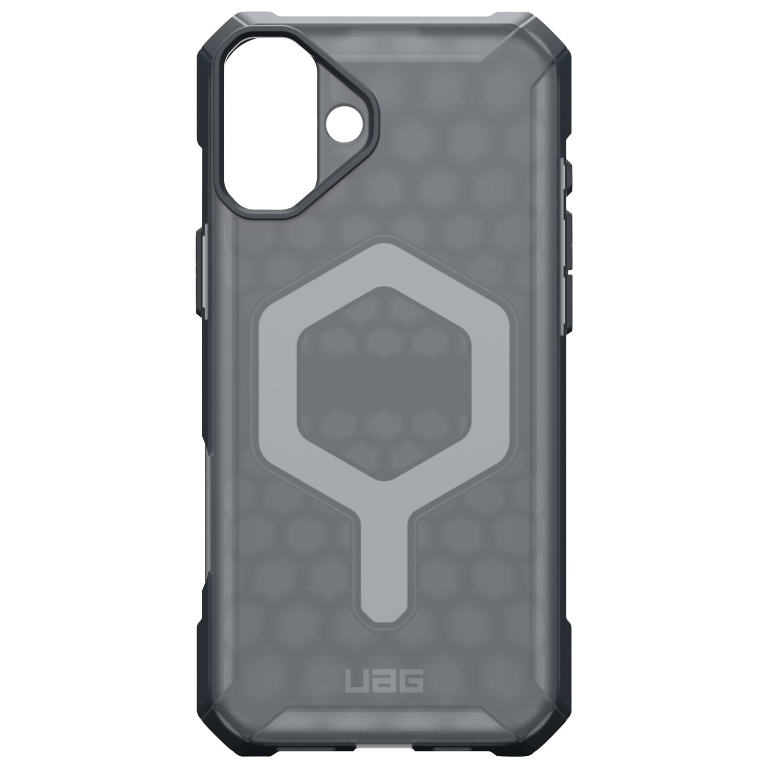Étui rigide ajusté Essential Armor d'UAG avec MagSafe pour iPhone 16 Plus - Cendré