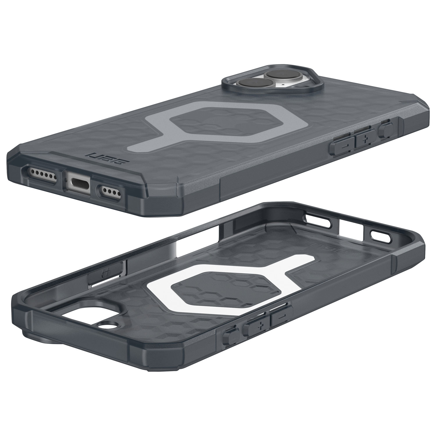 Étui rigide ajusté Essential Armor d'UAG avec MagSafe pour iPhone 16 Plus - Cendré