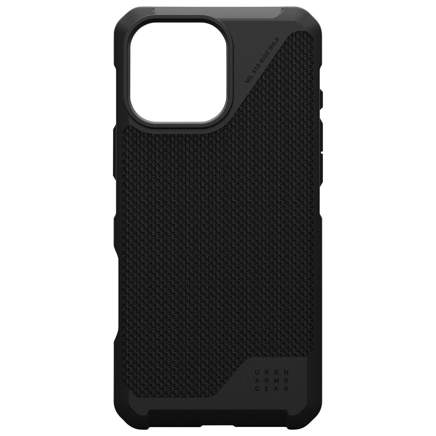 Étui rigide ajusté Metropolis LT d'UAG avec MagSafe pour iPhone 16 Pro Max - Noir Kevlar