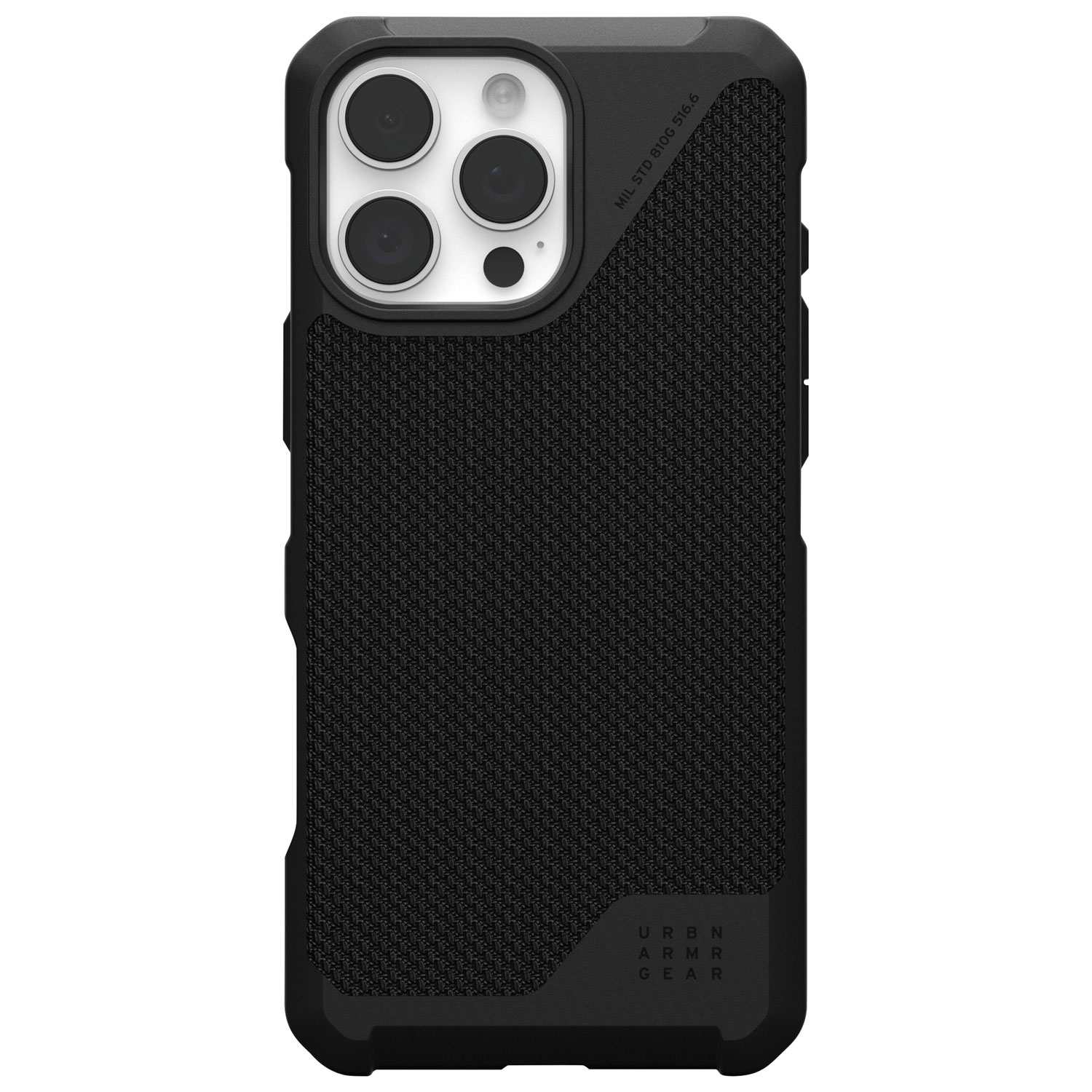 Étui rigide ajusté Metropolis LT d'UAG avec MagSafe pour iPhone 16 Pro Max - Noir Kevlar