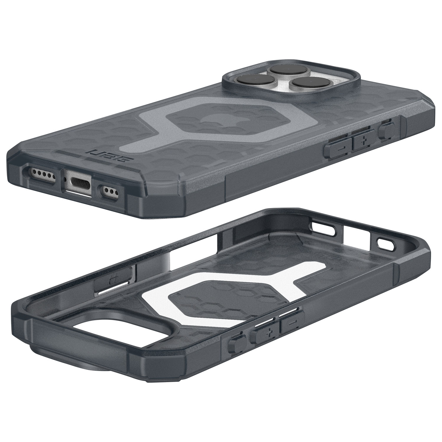 Étui rigide ajusté Essential Armor d'UAG avec MagSafe pour iPhone 16 Pro - Cendré