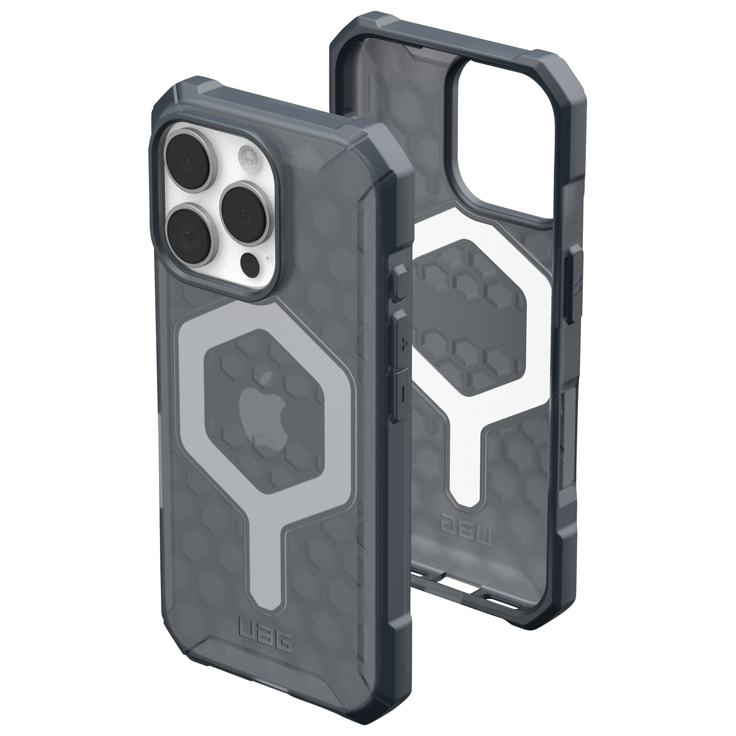 Étui rigide ajusté Essential Armor d'UAG avec MagSafe pour iPhone 16 Pro - Cendré
