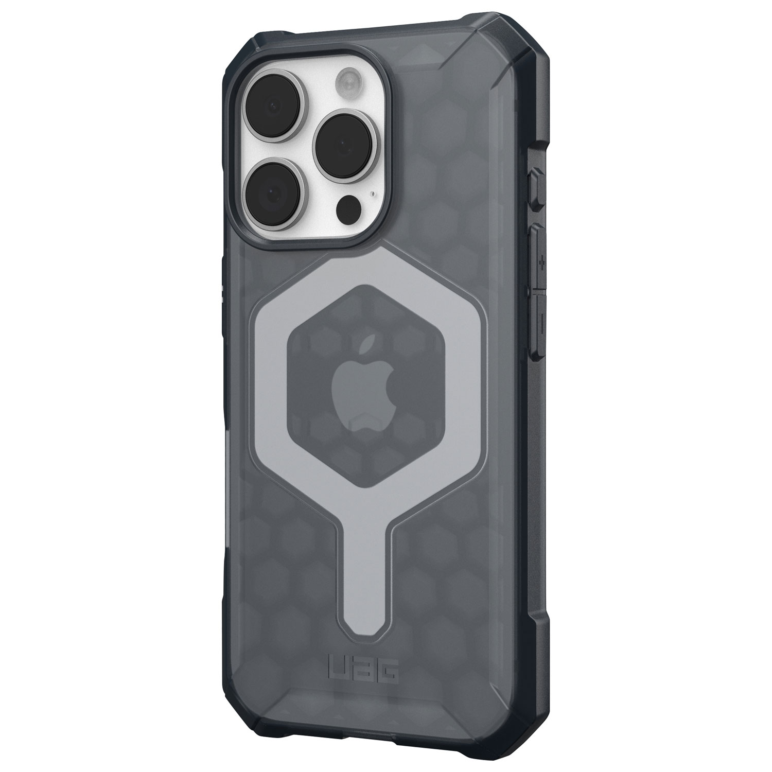 Étui rigide ajusté Essential Armor d'UAG avec MagSafe pour iPhone 16 Pro - Cendré