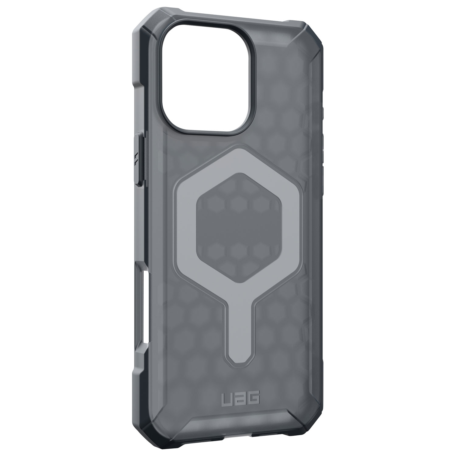 Étui rigide ajusté Essential Armor d'UAG avec MagSafe pour iPhone 16 Pro Max - Cendré