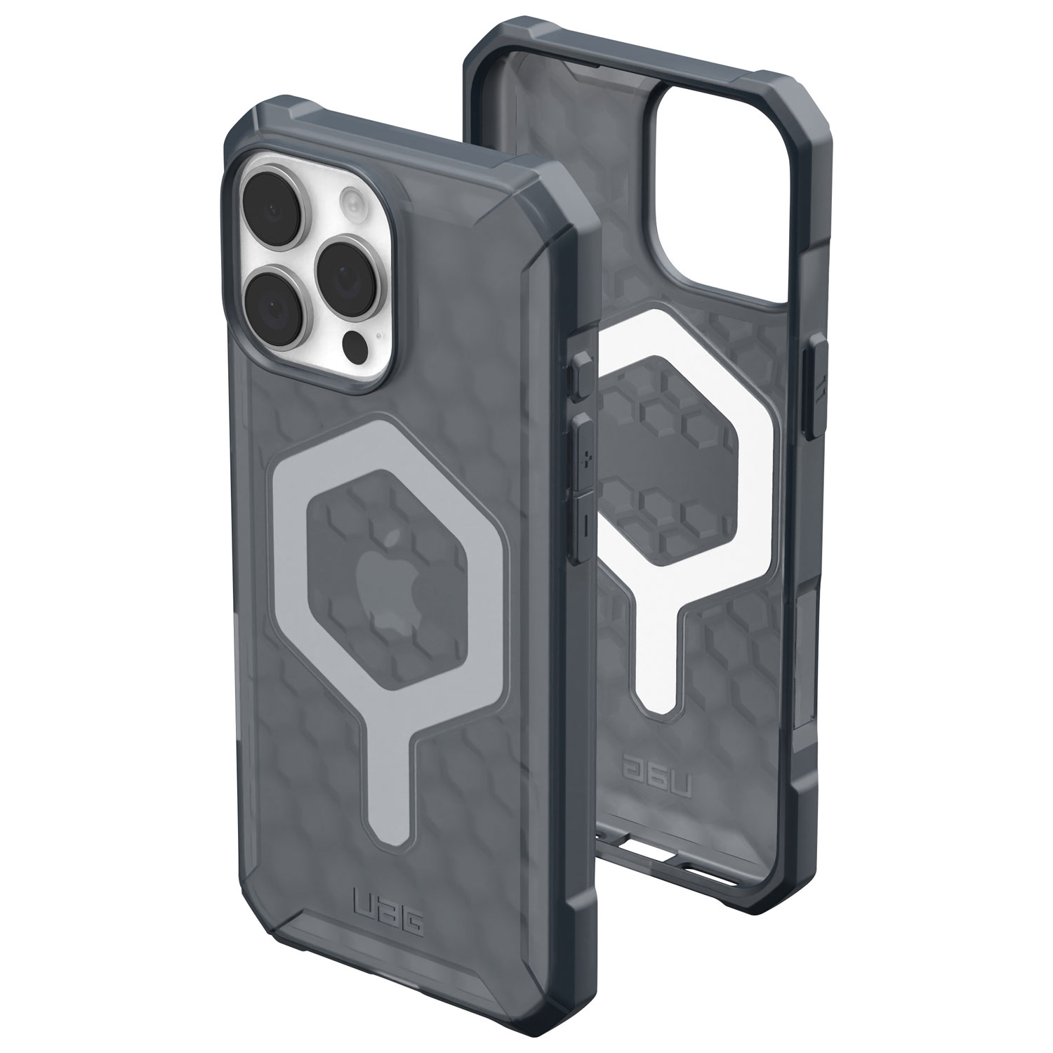 Étui rigide ajusté Essential Armor d'UAG avec MagSafe pour iPhone 16 Pro Max - Cendré