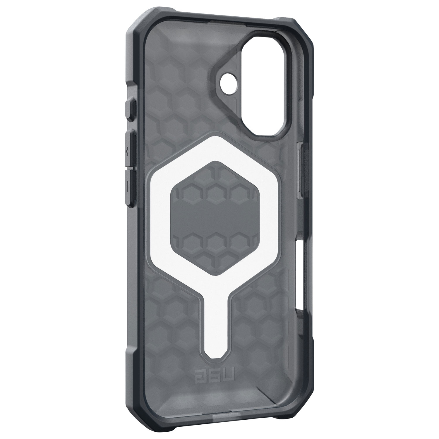 Étui rigide ajusté Essential Armor d'UAG avec MagSafe pour iPhone 16 - Cendré