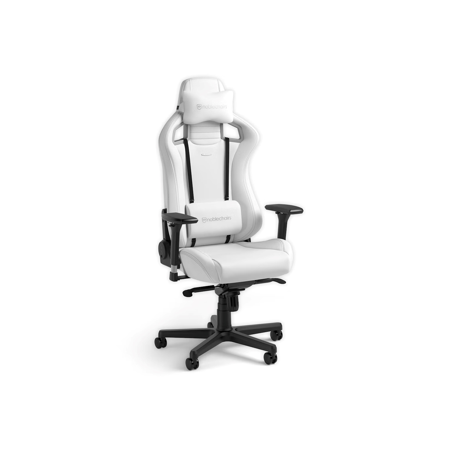noblechairs EPIC Premium Gaming and Office Chair - Superior Ergonomics, Tilt Faux Vegan Leather Supports up to 150 kg, White Edition