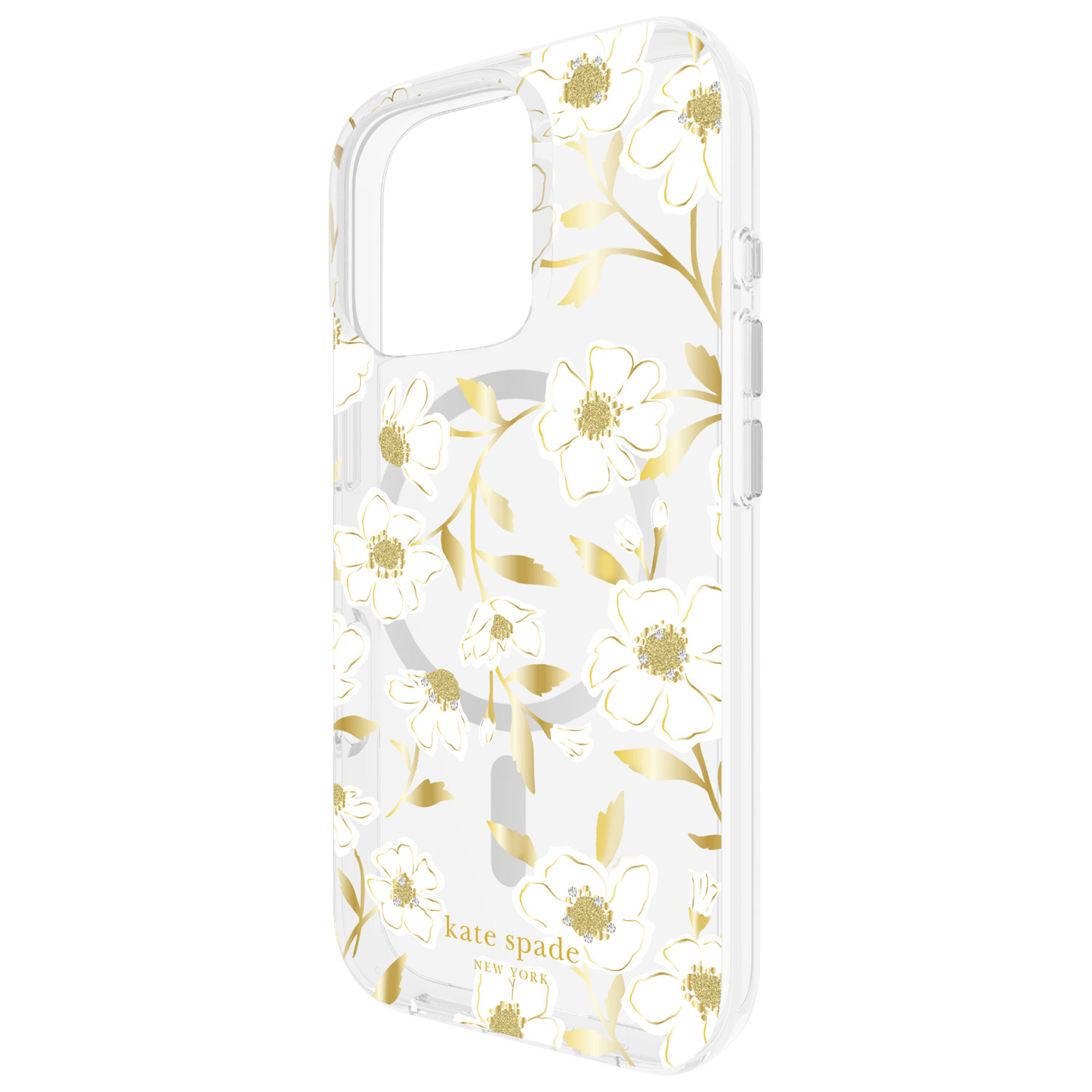 Étui en plastique rigide de Kate Spade New York avec MagSafe pour iPhone 16 Pro - Floral ensoleillé