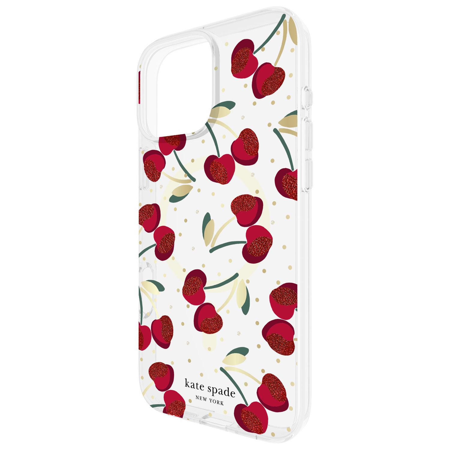 Étui en plastique rigide de Kate Spade New York avec MagSafe pour iPhone 16 Pro - Cerises