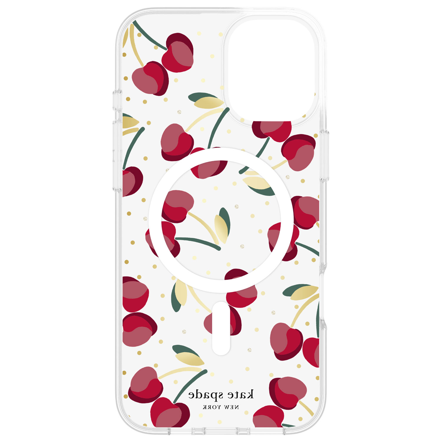 Étui en plastique rigide de Kate Spade New York avec MagSafe pour iPhone 16 Pro - Cerises