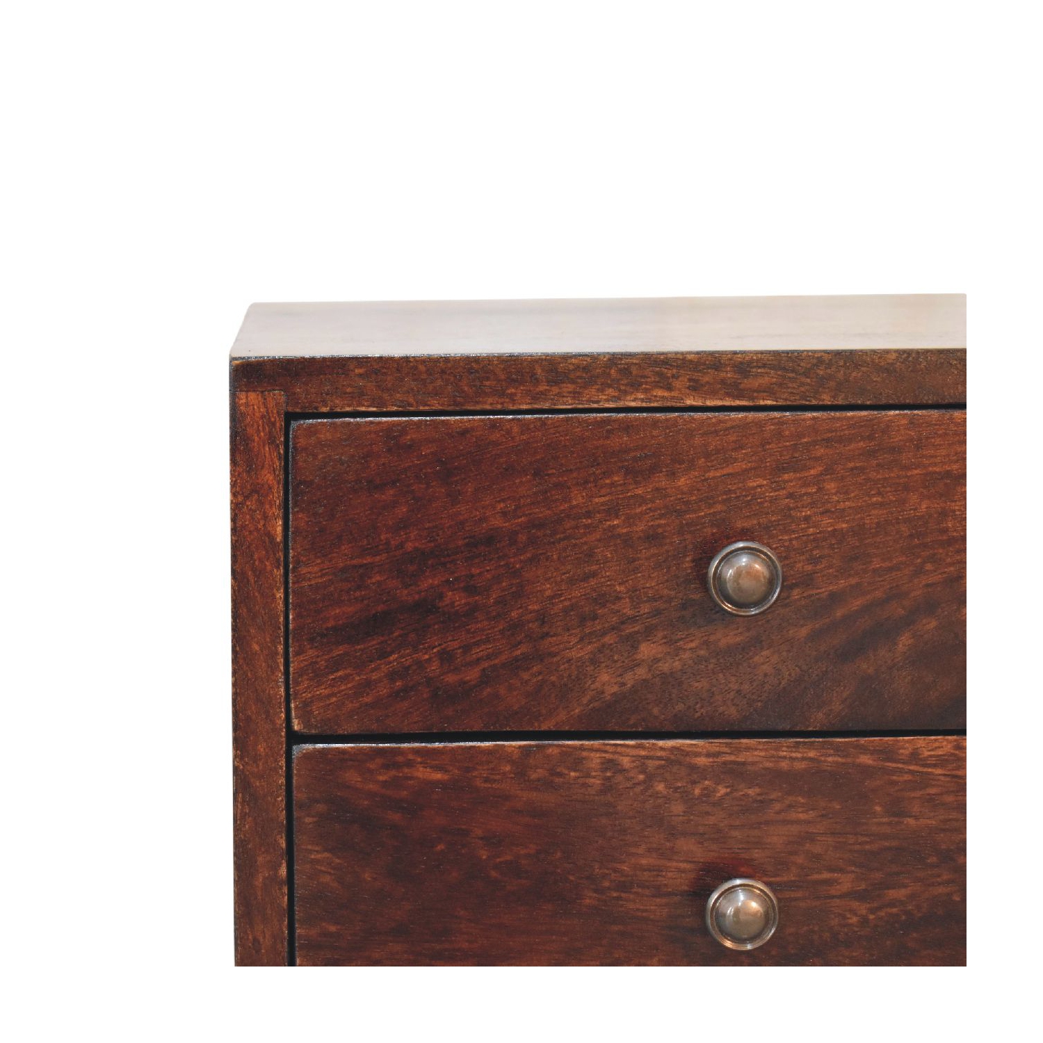 Artisan Furniture Solid Wood Mini 2 Drawer In Light Walnut Nightstand