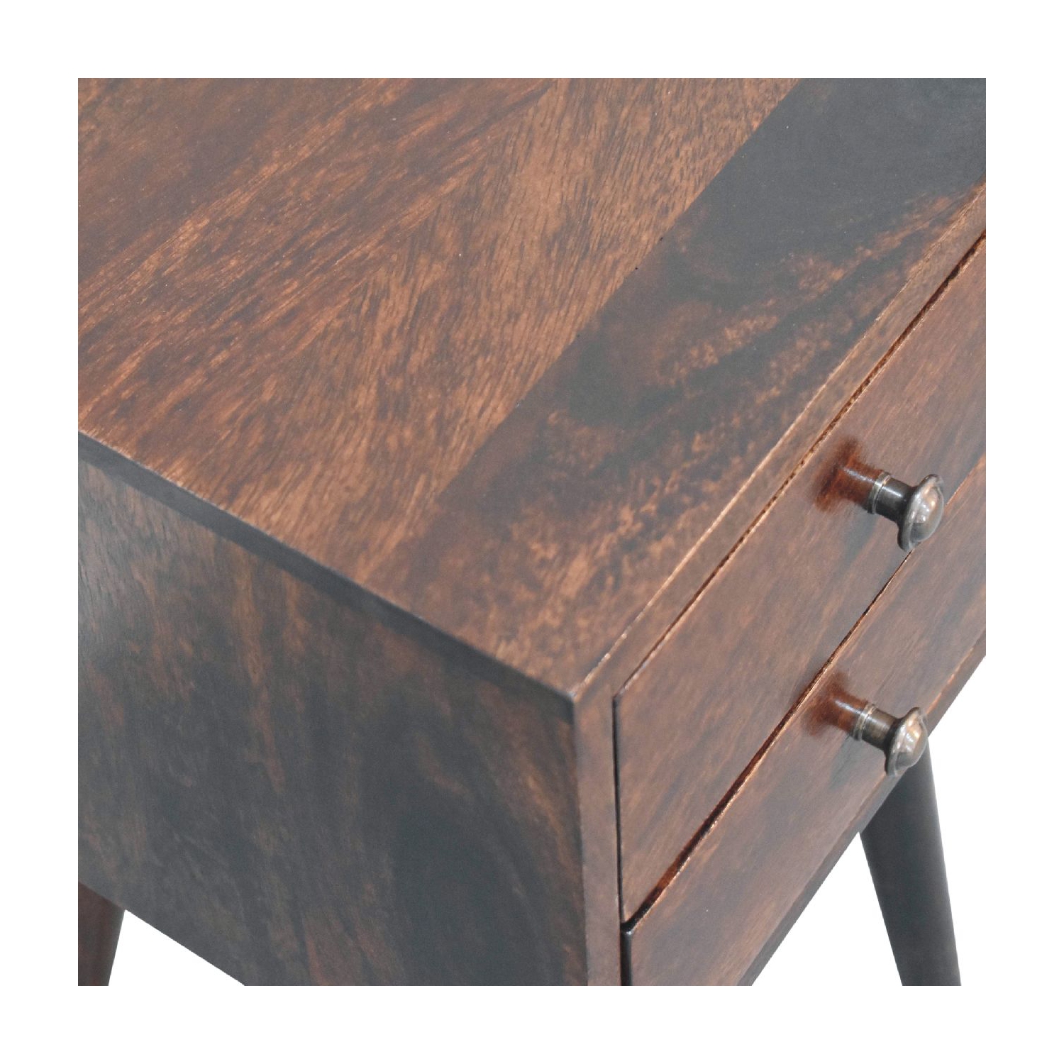 Artisan Furniture Solid Wood Mini 2 Drawer In Light Walnut Nightstand