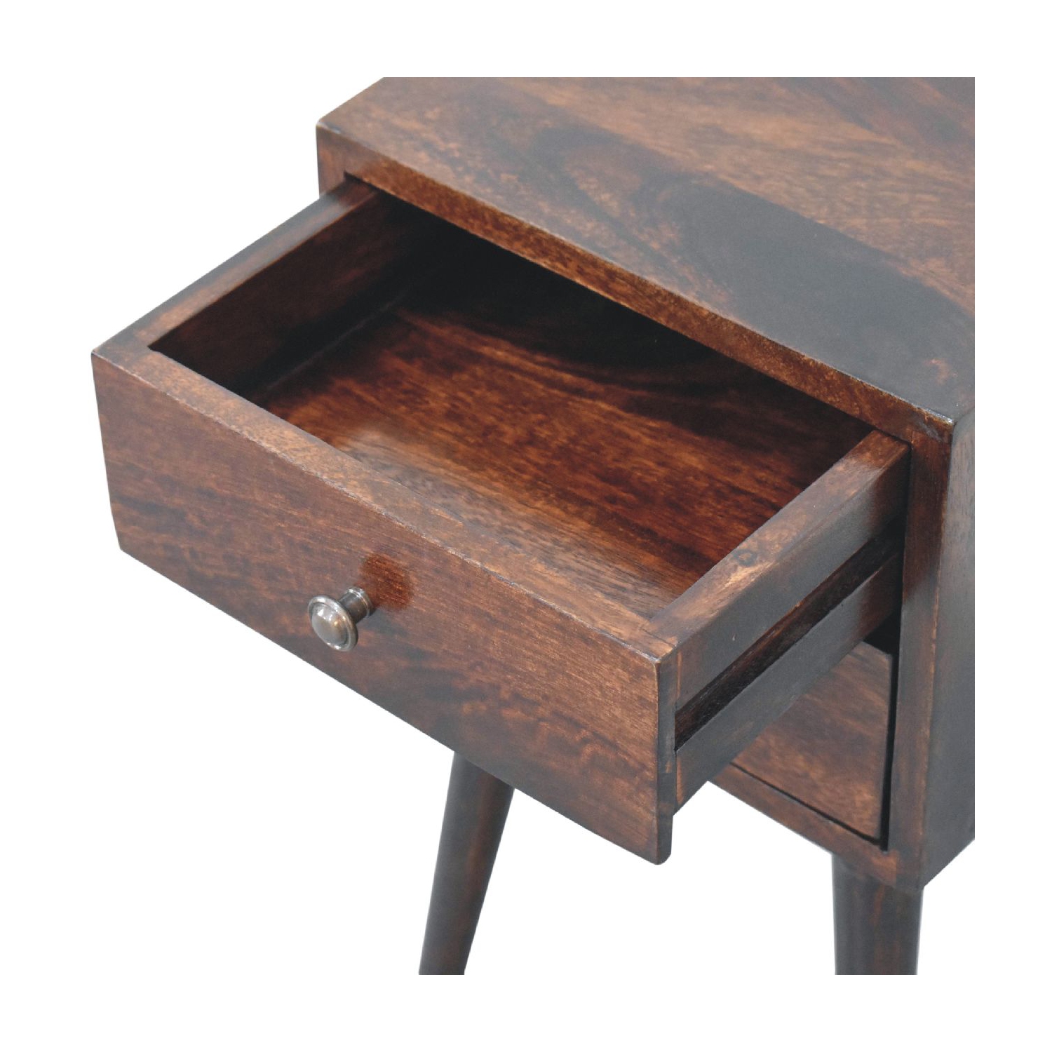 Artisan Furniture Solid Wood Mini 2 Drawer In Light Walnut Nightstand