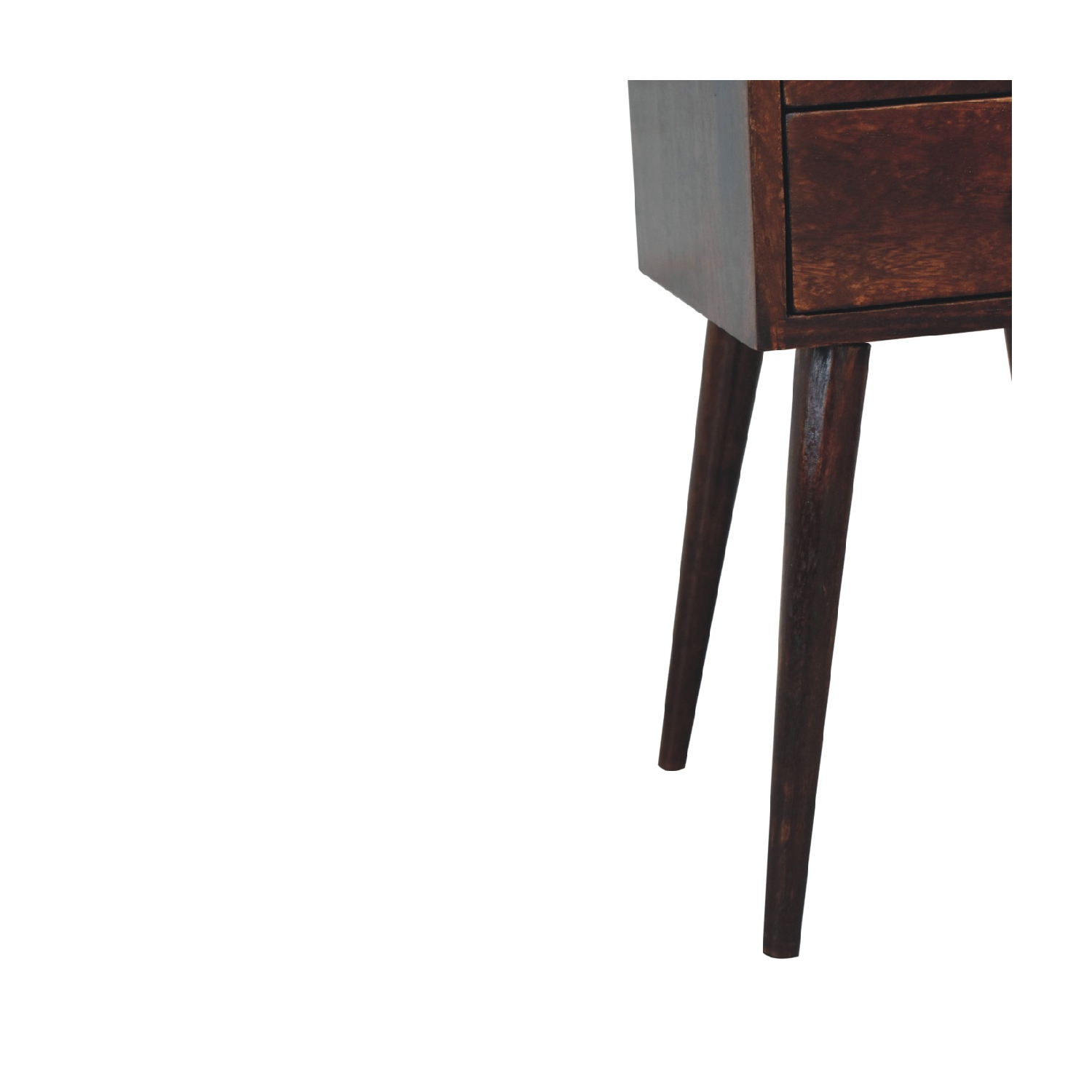 Artisan Furniture Solid Wood Mini 2 Drawer In Light Walnut Nightstand