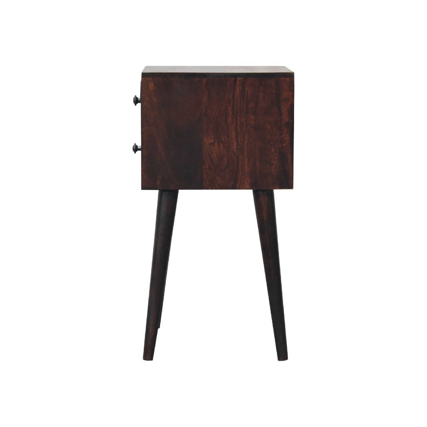 Artisan Furniture Solid Wood Mini 2 Drawer In Light Walnut Nightstand
