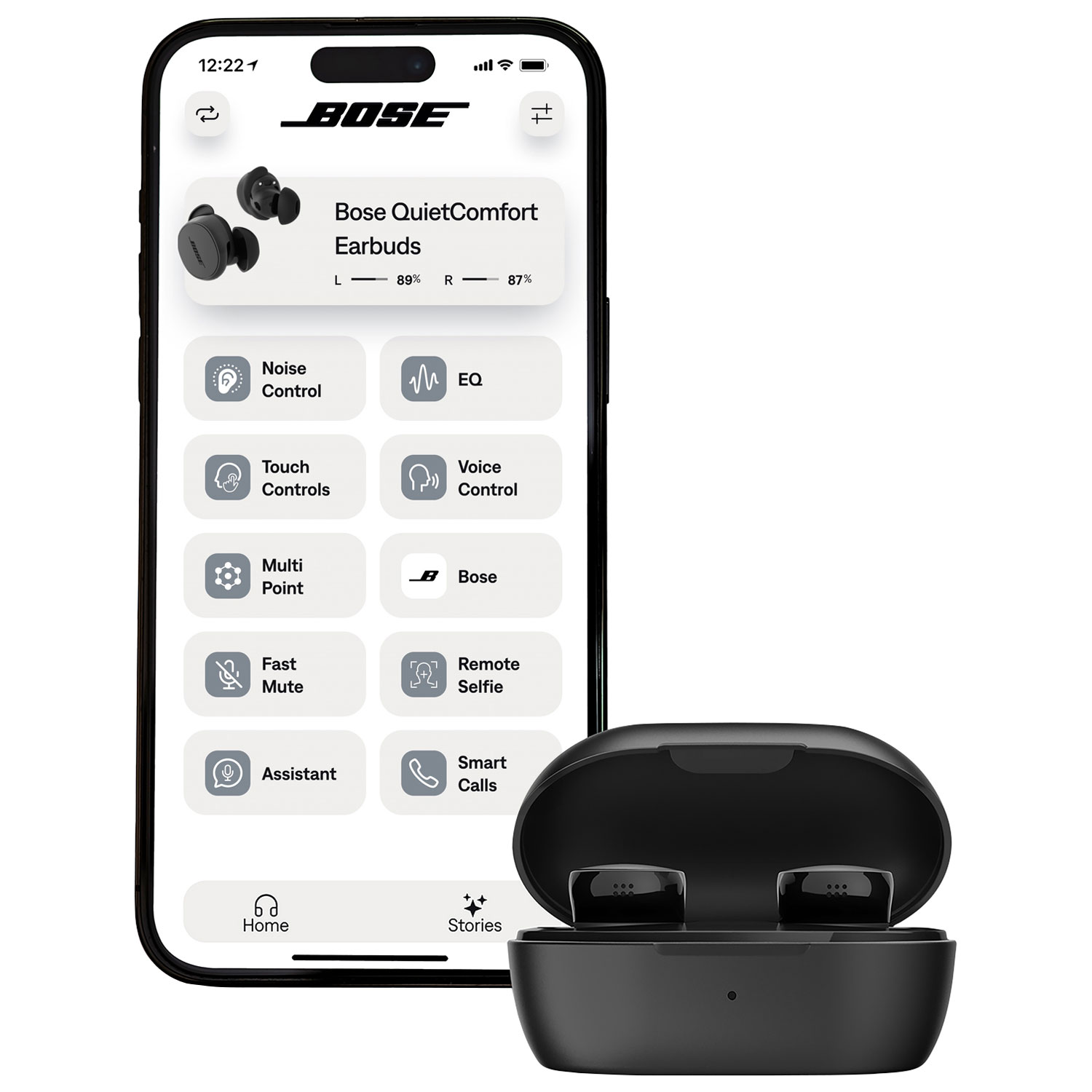 Bose QuietComfort In-Ear Noise Cancelling Bluetooth Earbuds - Black