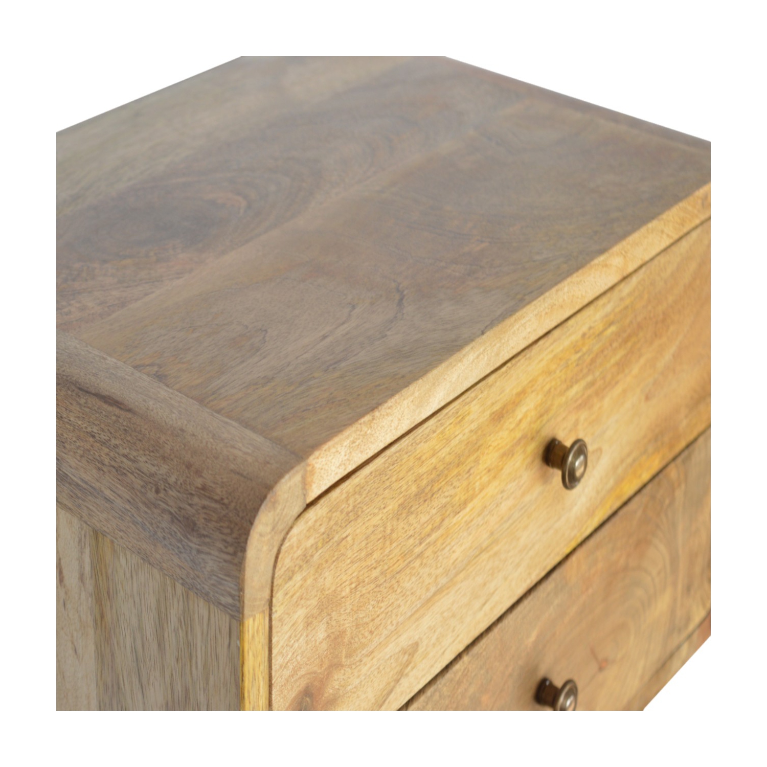 Artisan Furniture Solid Wood 2 Drawer Floating Nightstand in Oak-ish finish