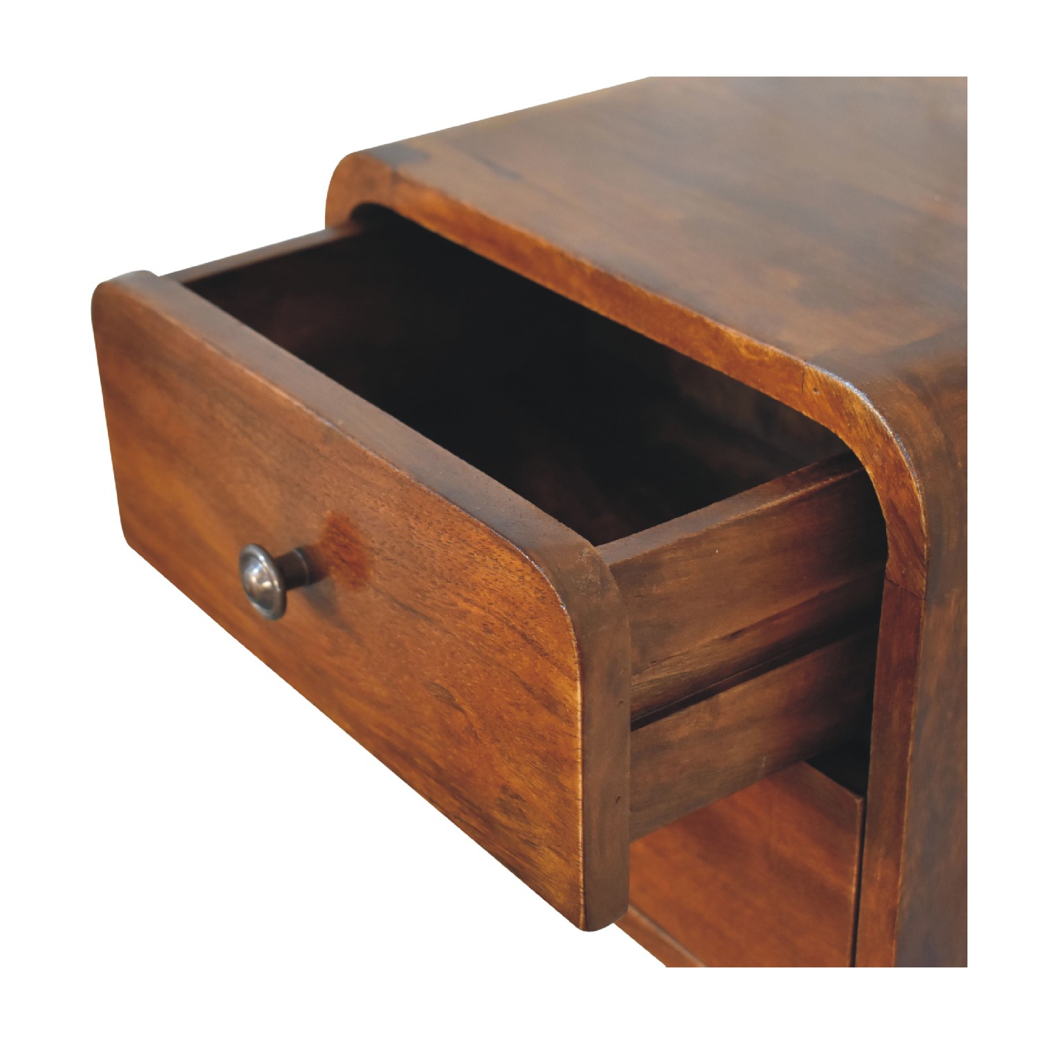 Artisan Furniture Solid Wood Floating Mini Nightstand In Chestnut Finish