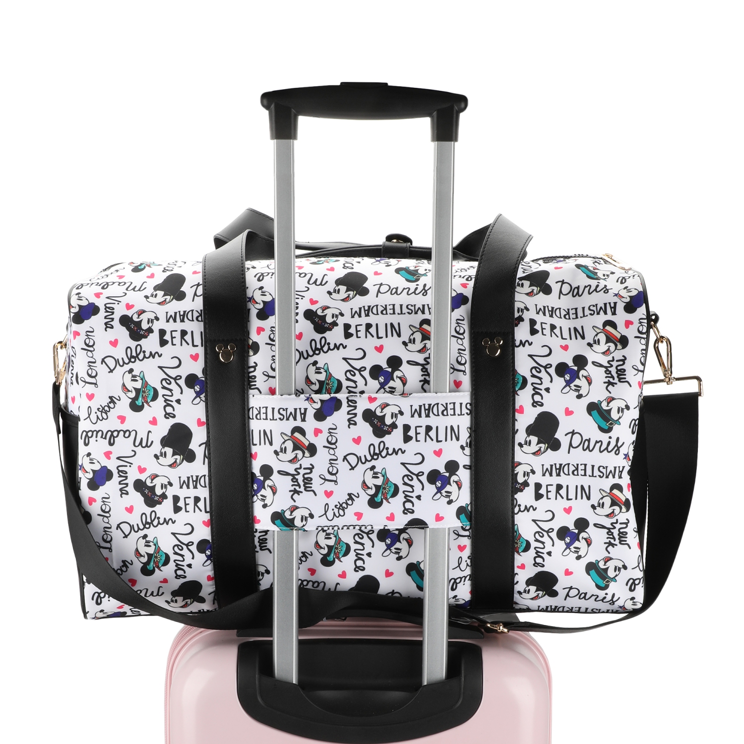 Mickey Mouse Travel Destinations Pattern Kids Duffle Bag